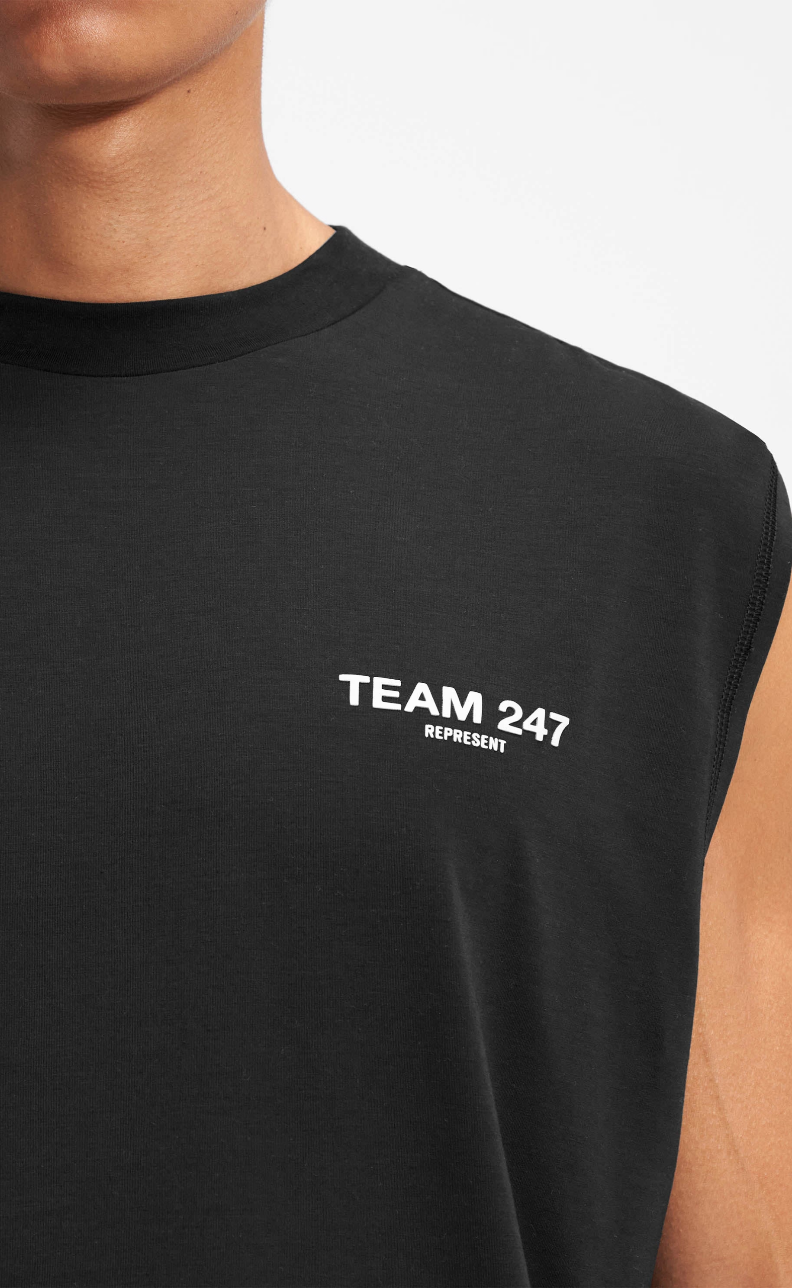 TEAM 247 OVERSIZED JET BLACK TANK TOP