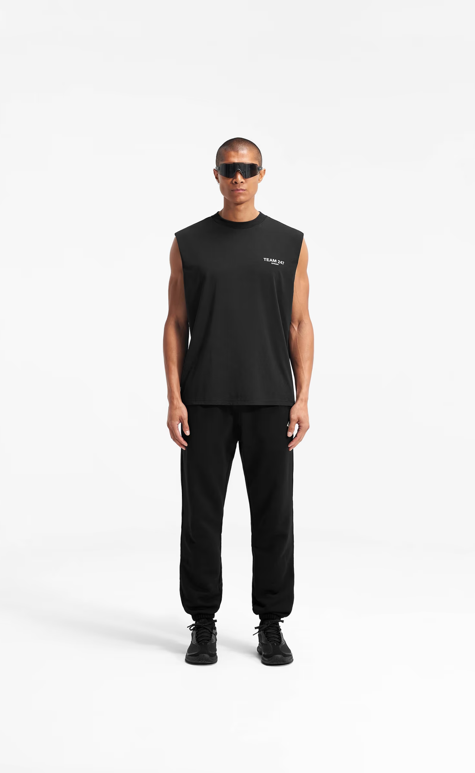 TEAM 247 OVERSIZED JET BLACK TANK TOP