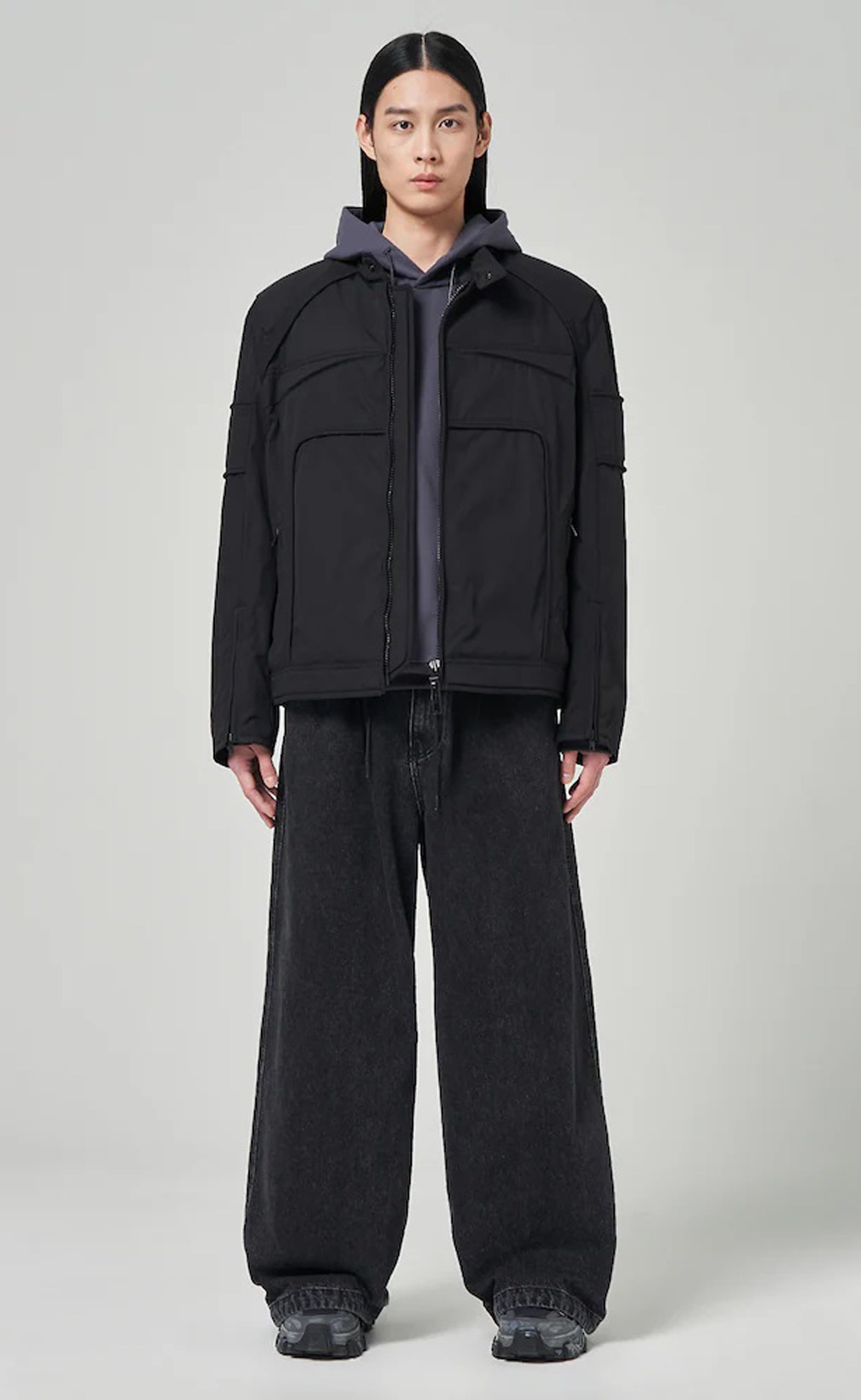PADDED RACER BLACK JACKET