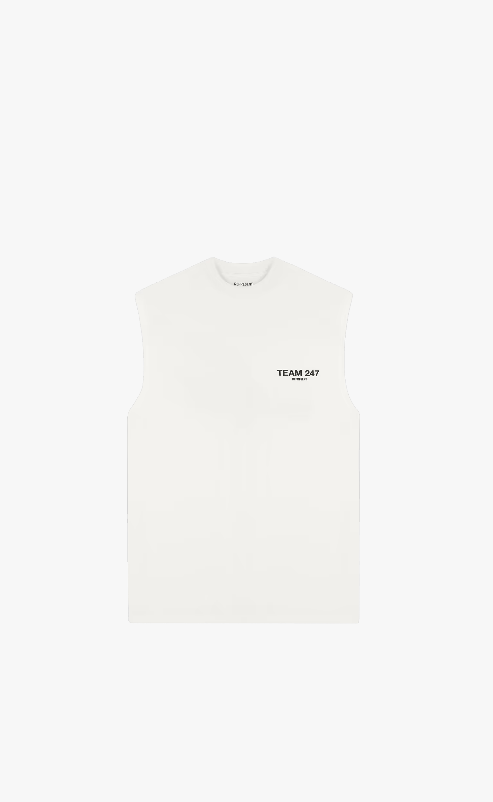 TEAM 247 OVERSIZED FLAT WHITE TANK TOP