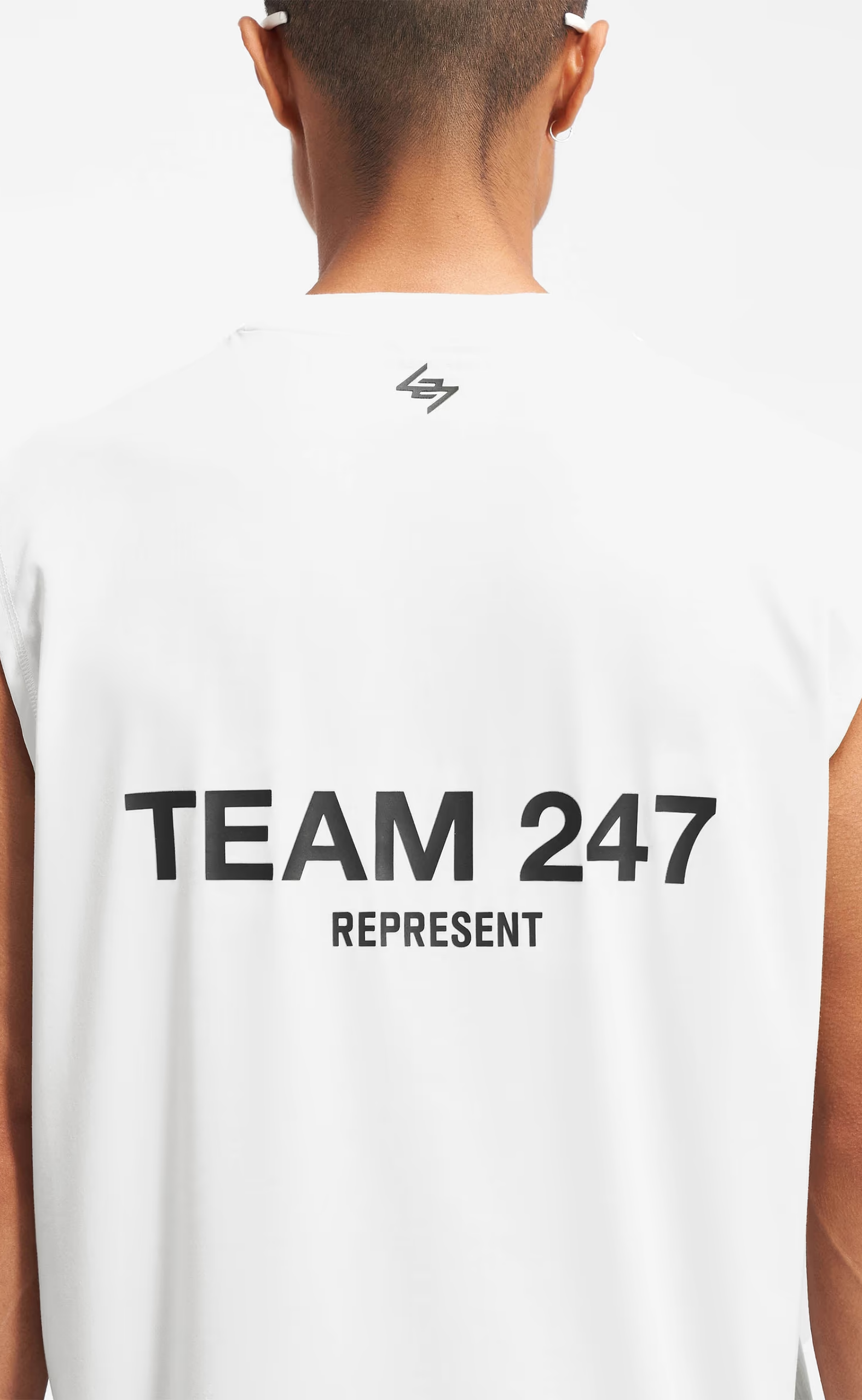 TEAM 247 OVERSIZED FLAT WHITE TANK TOP