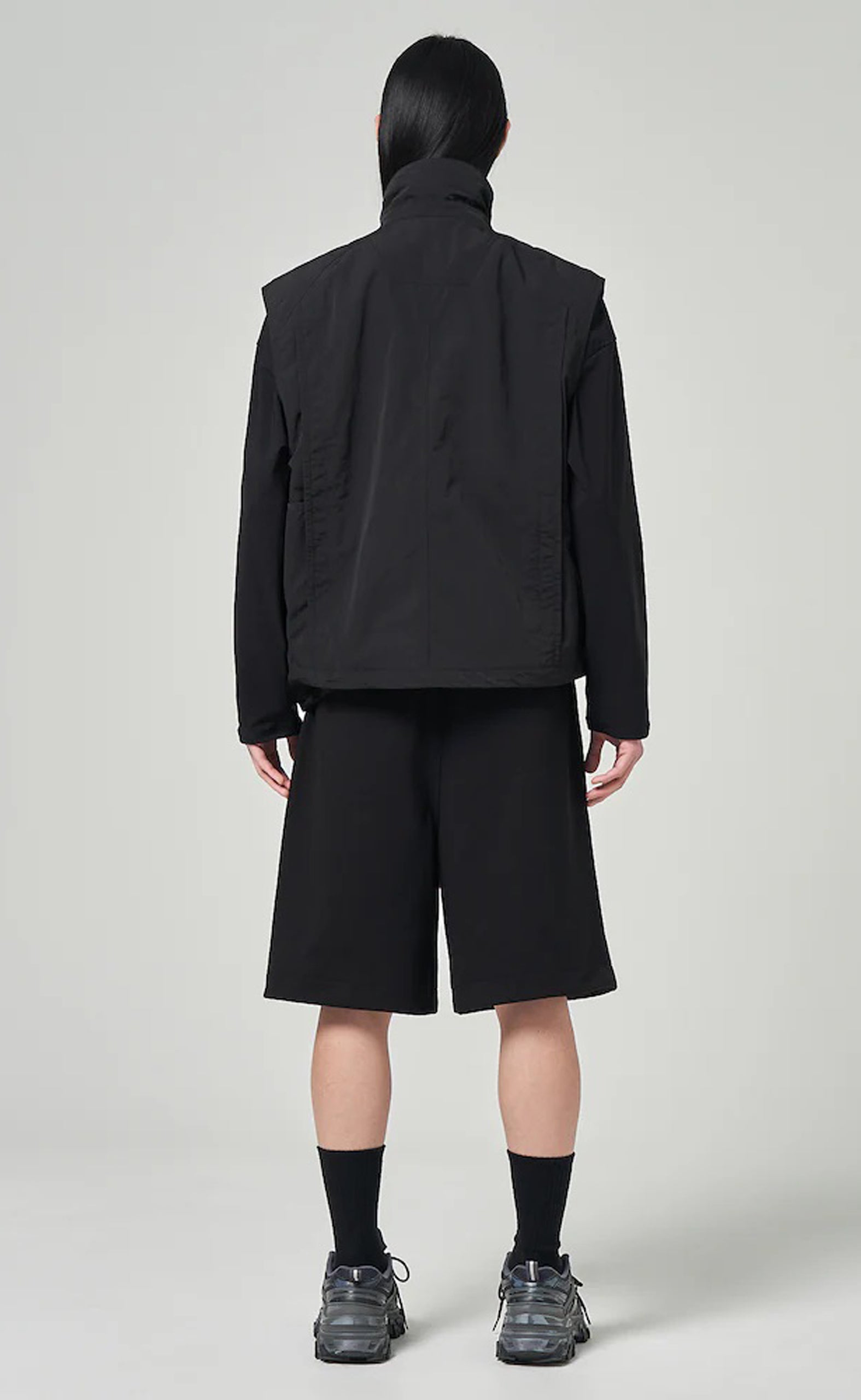 NYLON POCKET COVER BLACK VEST