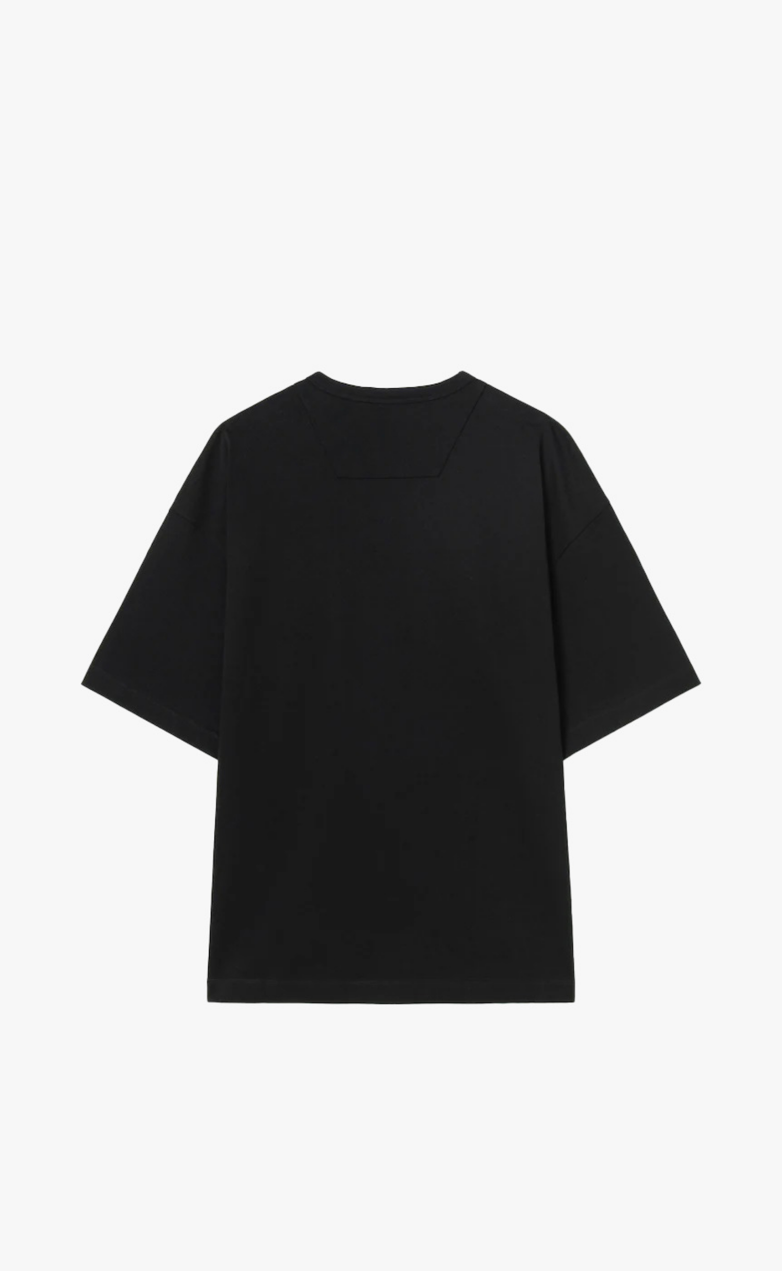 SEMI-OVER FIT BLACK T-SHIRT