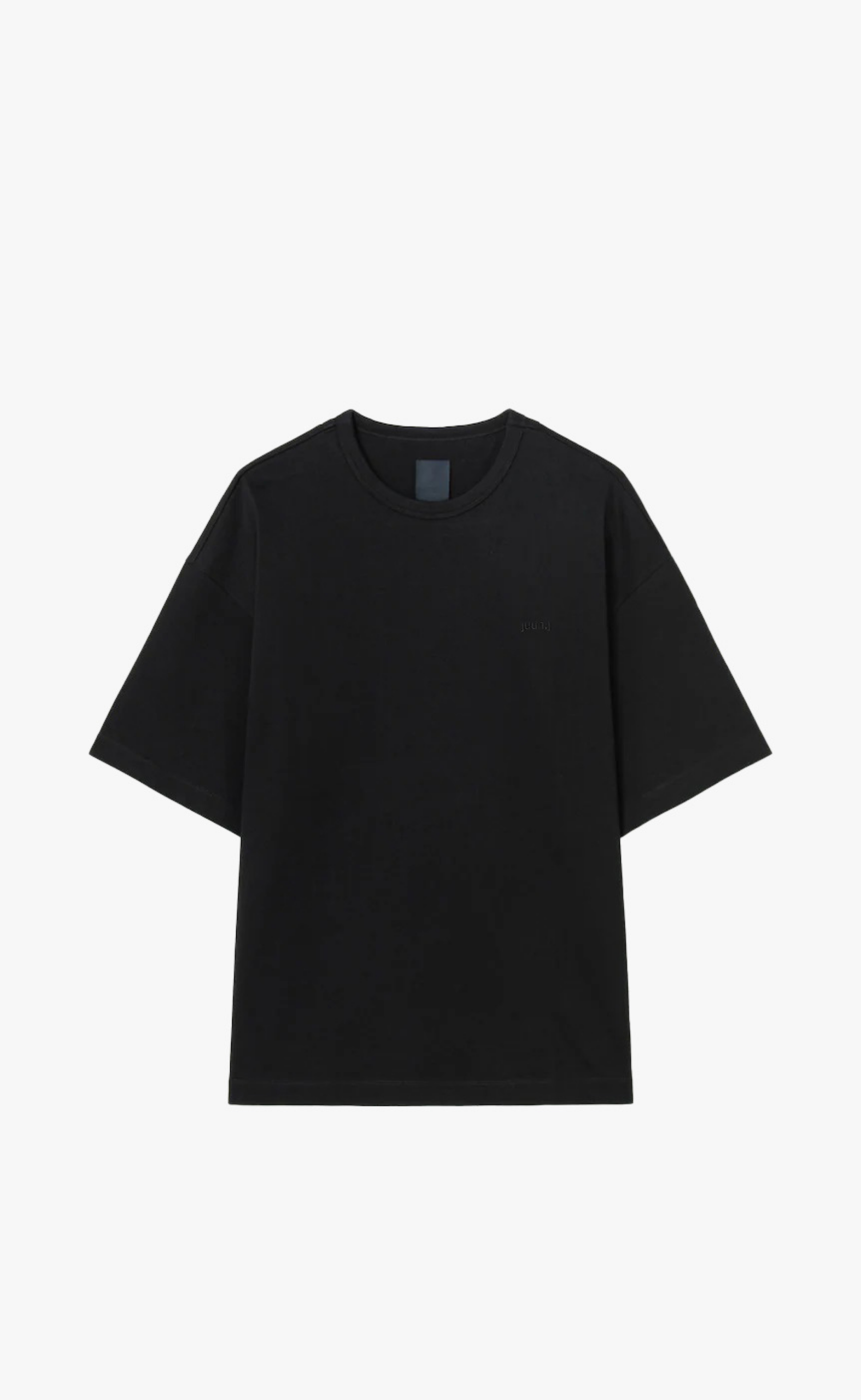 SEMI-OVER FIT BLACK T-SHIRT