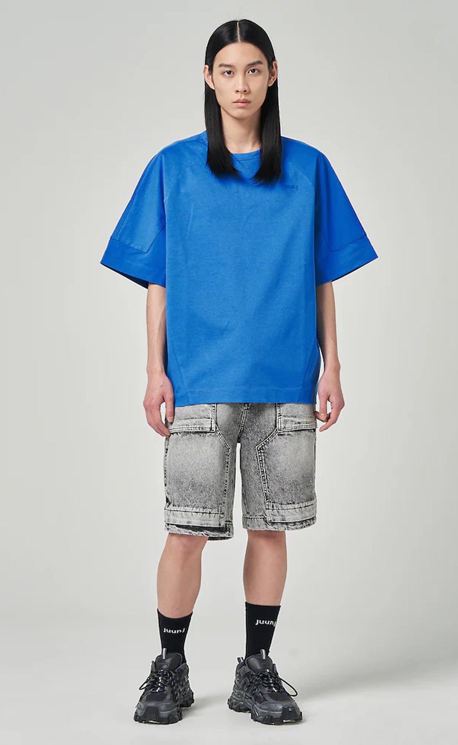 RACER DETAIL BLUE T-SHIRT