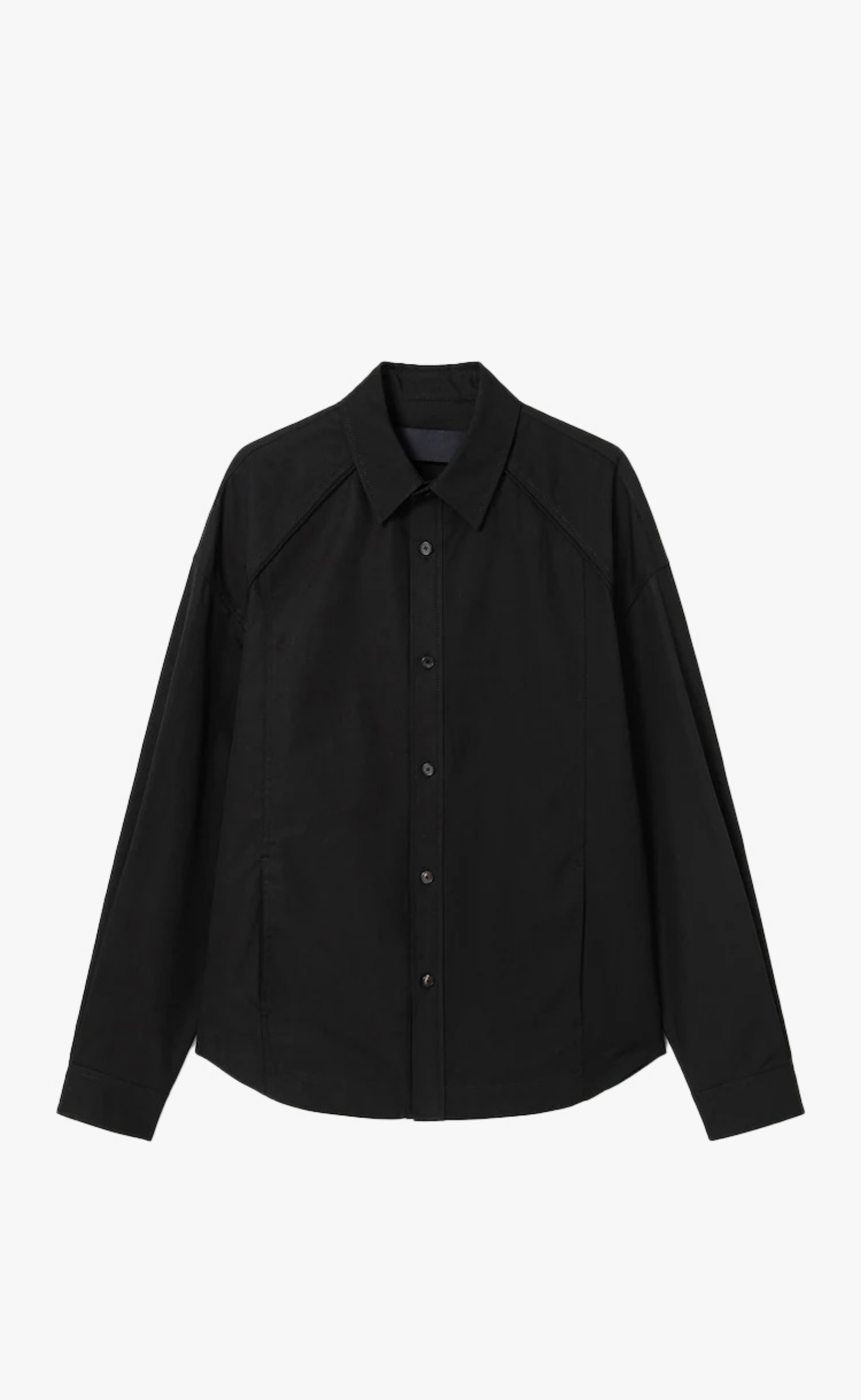 SIDE SLIT BUTTON BLACK SHIRTS