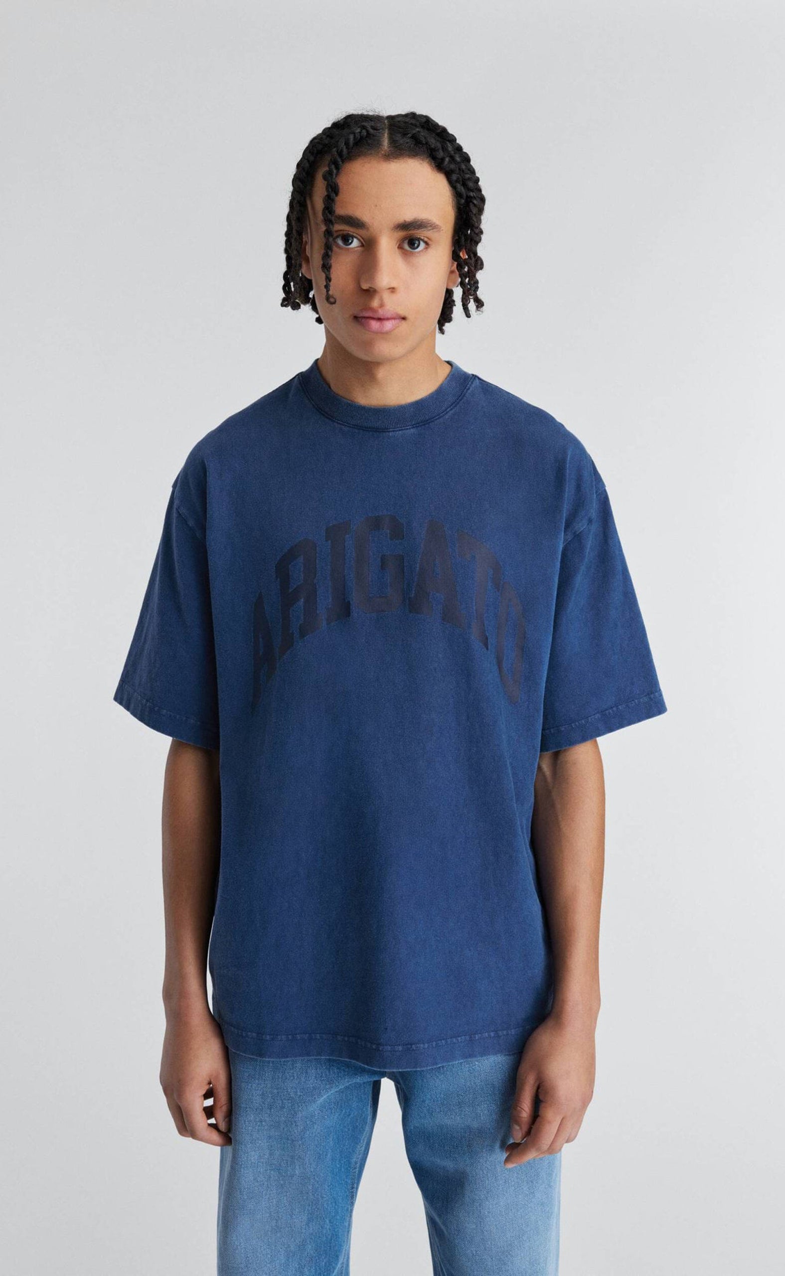 LINK WASHED NAVY T-SHIRT