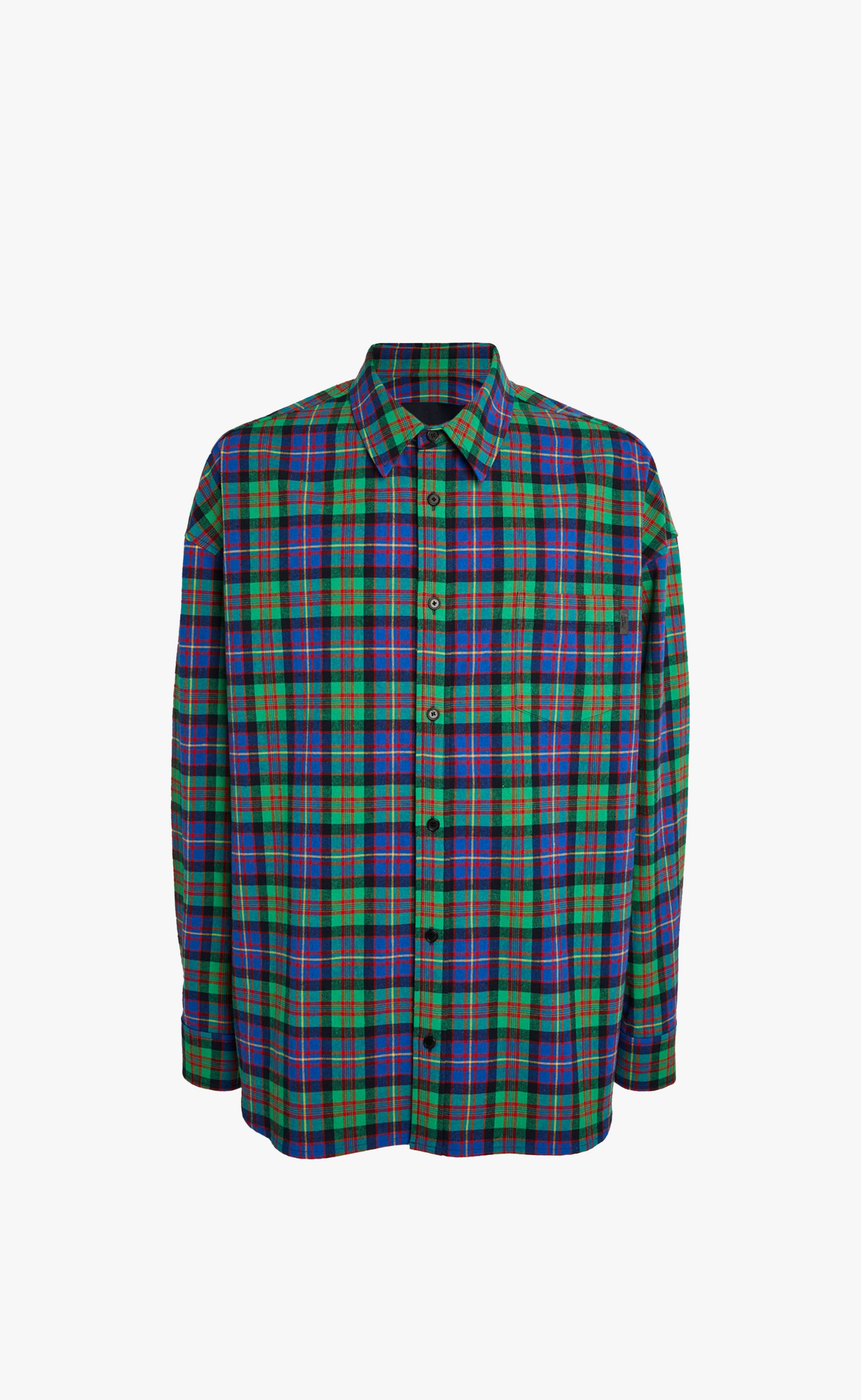 LOOSE FIT CHECK CLASSIC GREEN SHIRTS