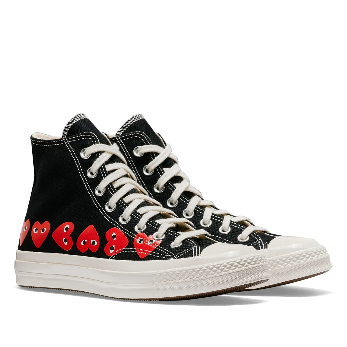 BLACK CONVERSE MULTI HEART HIGH TOP
