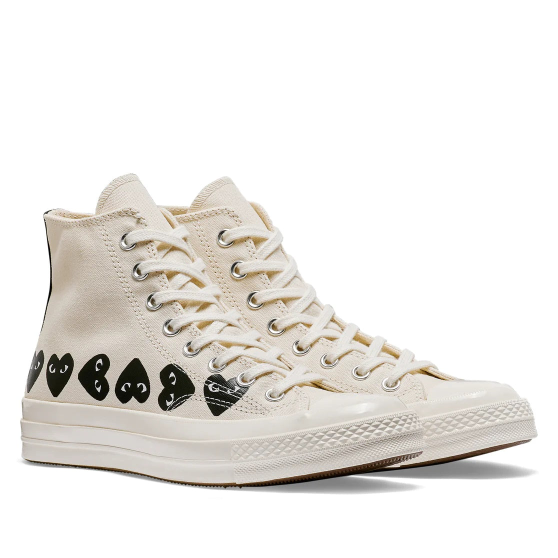 BEIGE CONVERSE MULTI HEART HIGH TOP