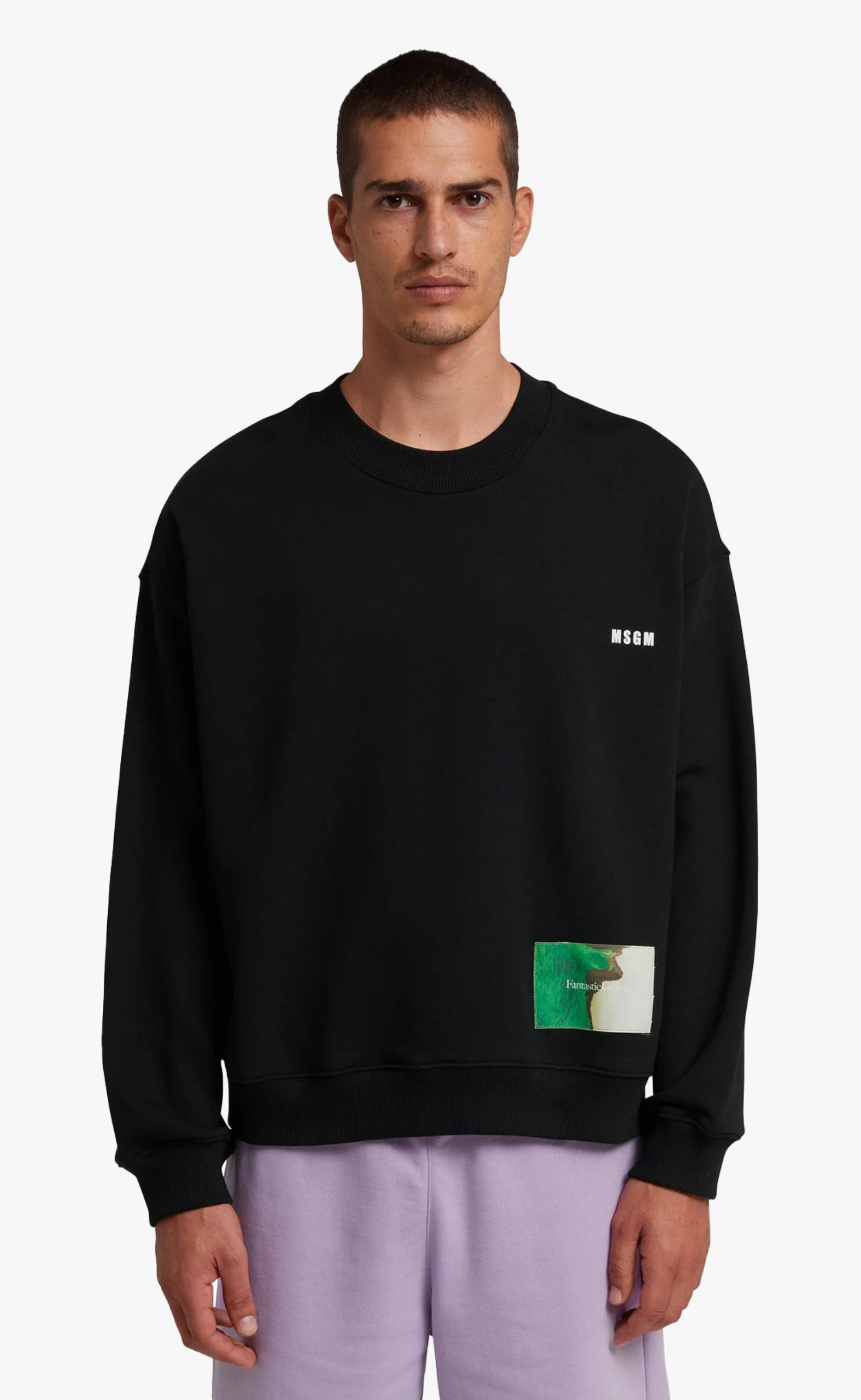FANTASTIC GREEN INVERSE SERIES BLACK CREWNECK