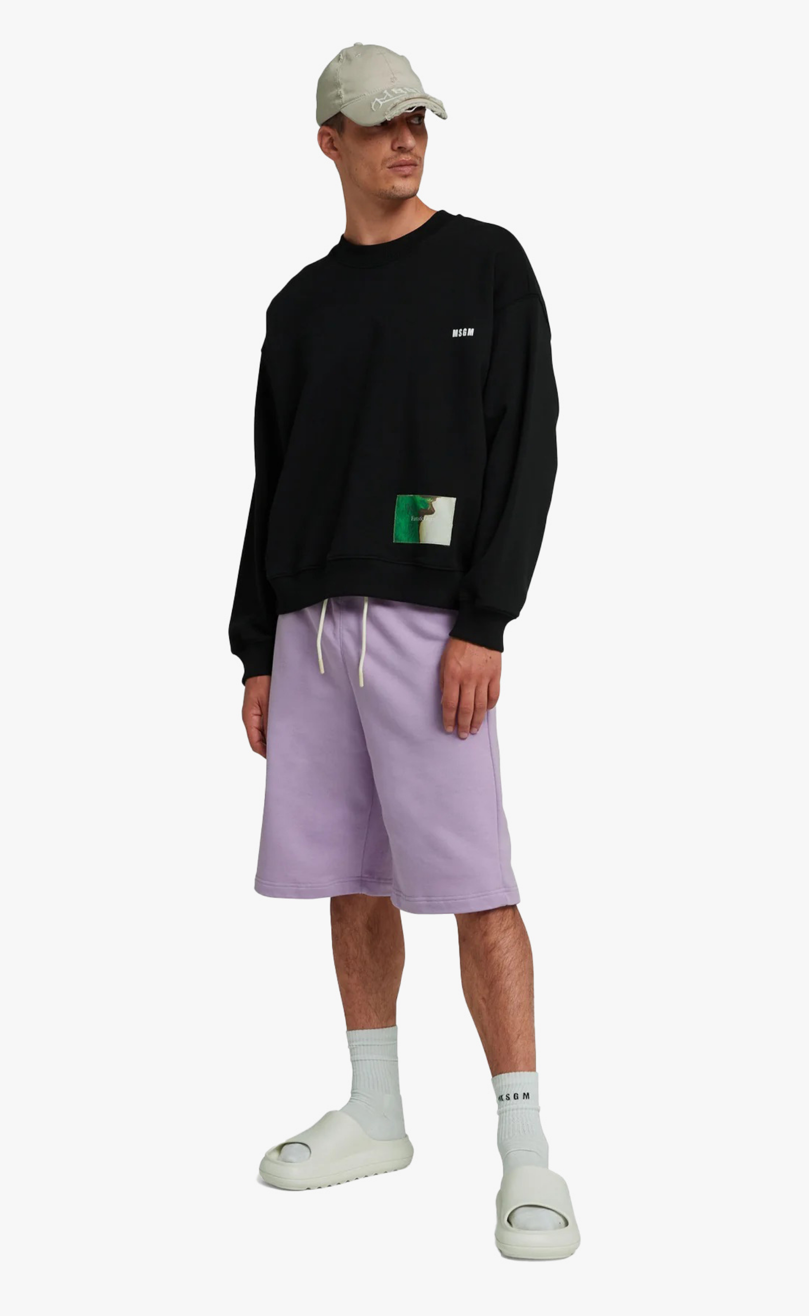 FANTASTIC GREEN INVERSE SERIES BLACK CREWNECK