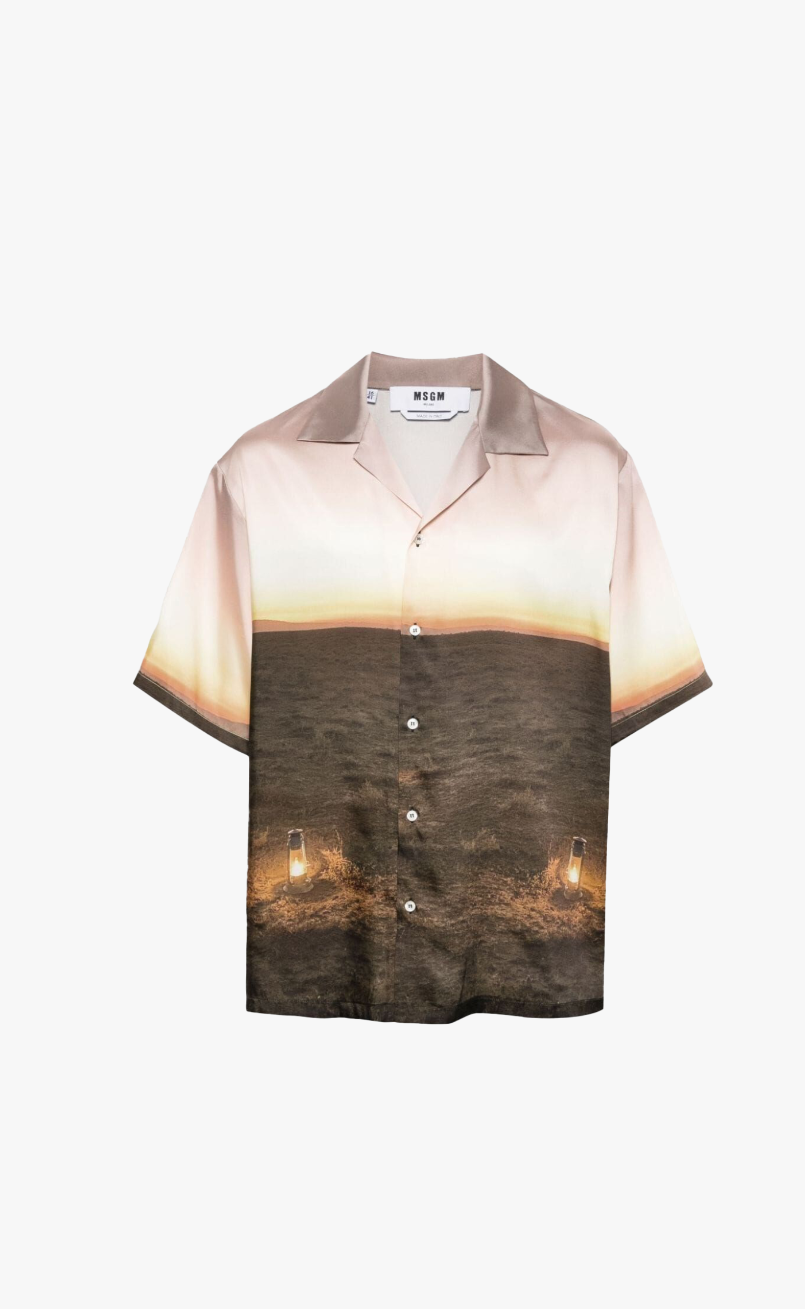 GRAPHIC PRINT SATIN MULTICOLOR SHIRT