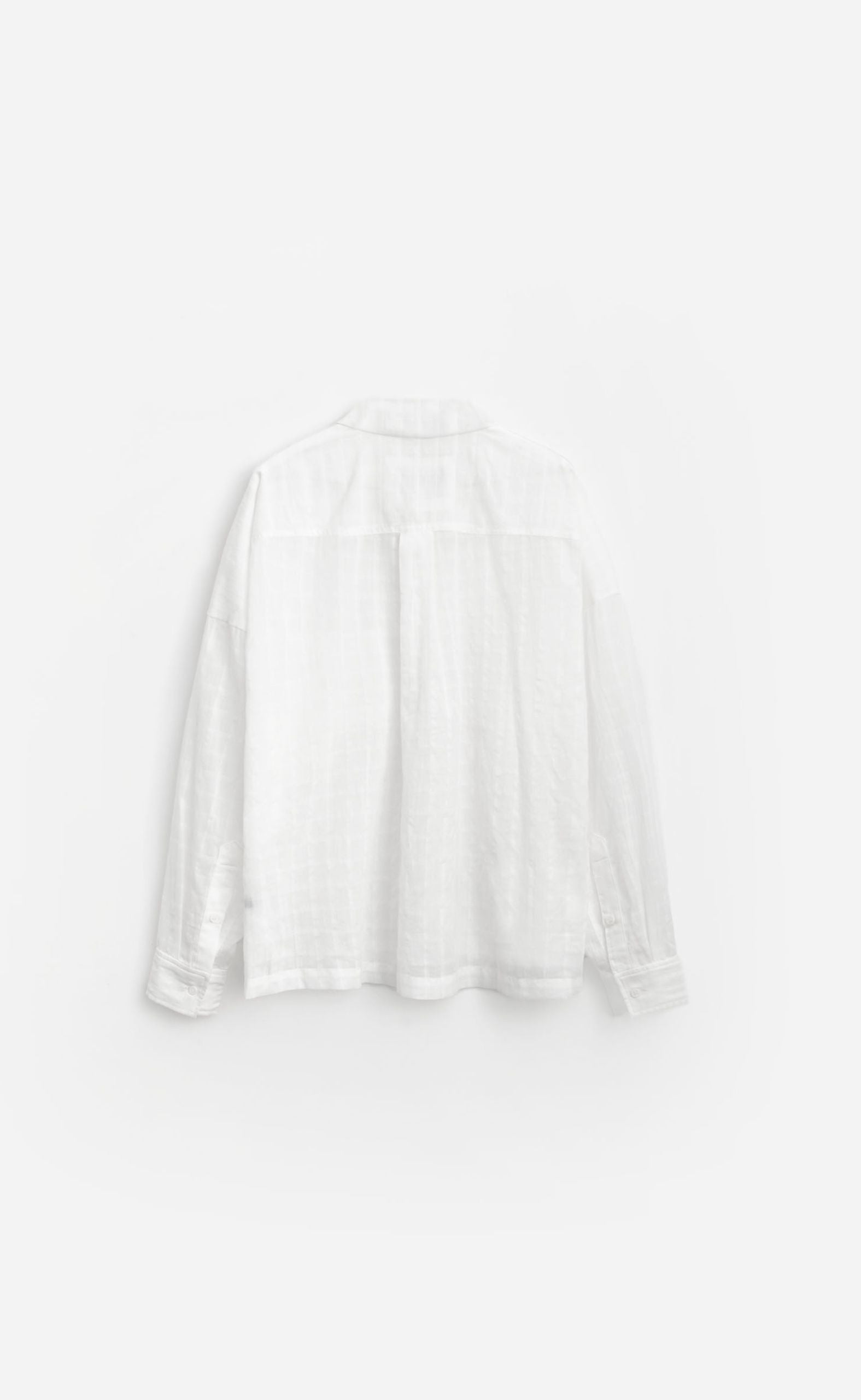 WHITE CROPPED OVERSIZED BUTTONDOWN