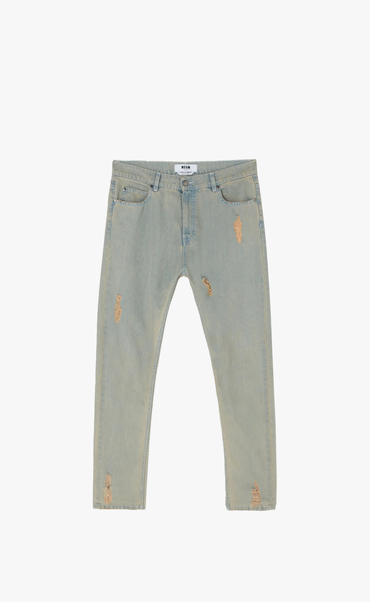 LIGHT DENIM TEARS LIGHT BLUE JEANS