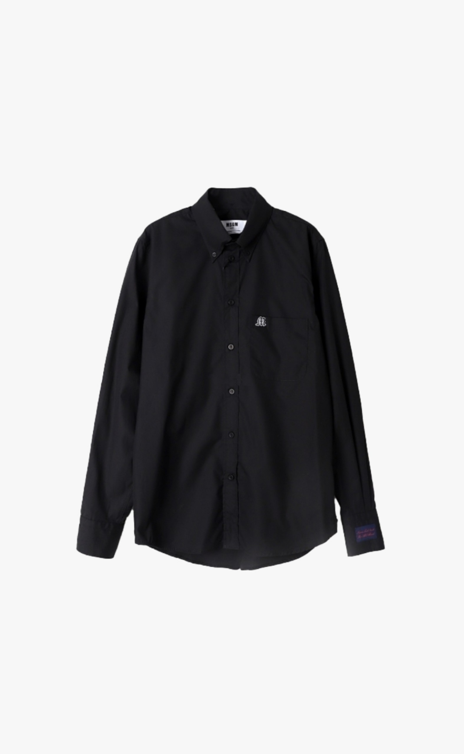 LOGO APPLIQUE BLACK SHIRT