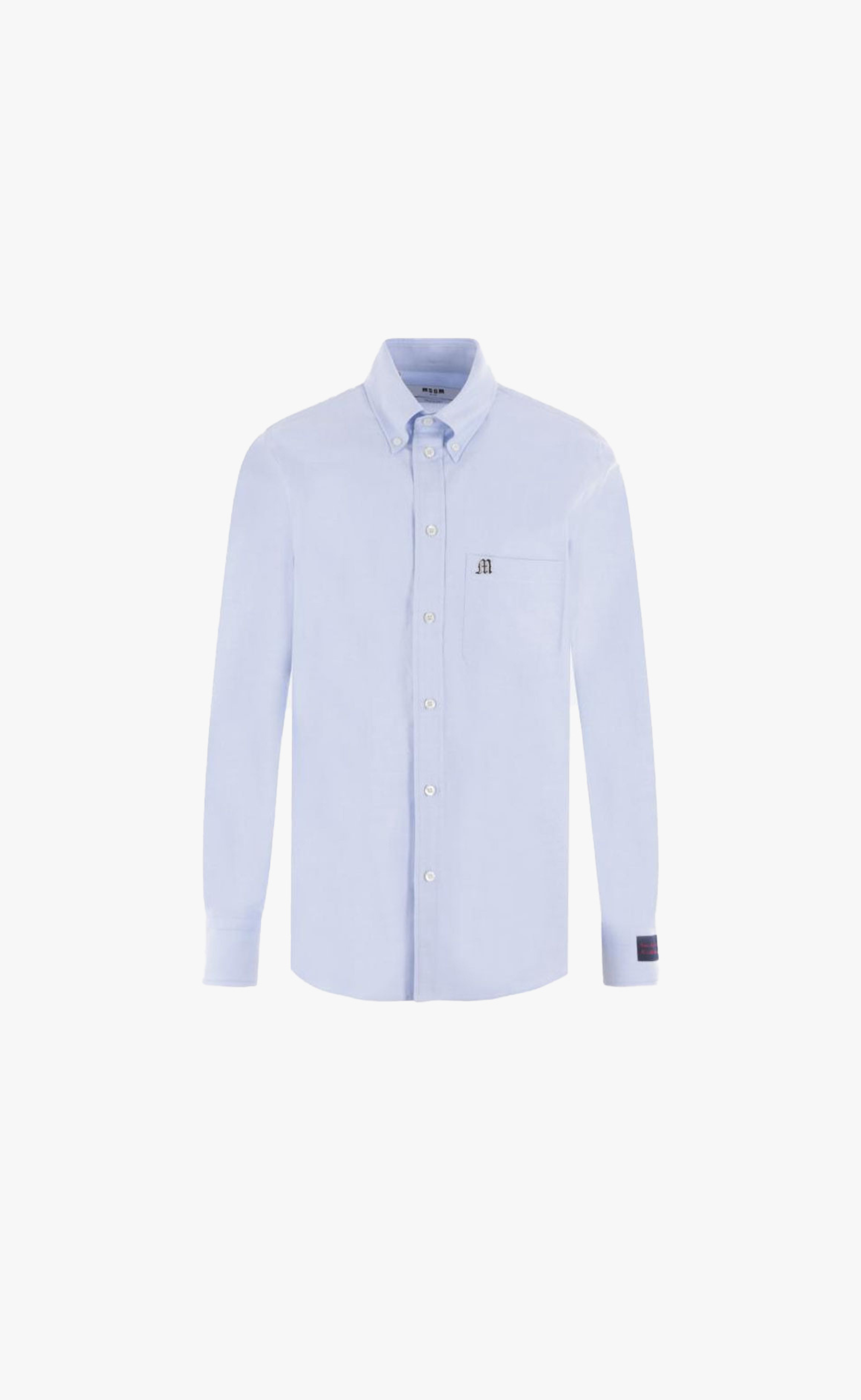 LOGO APPLIQUE LIGHT BLUE SHIRT