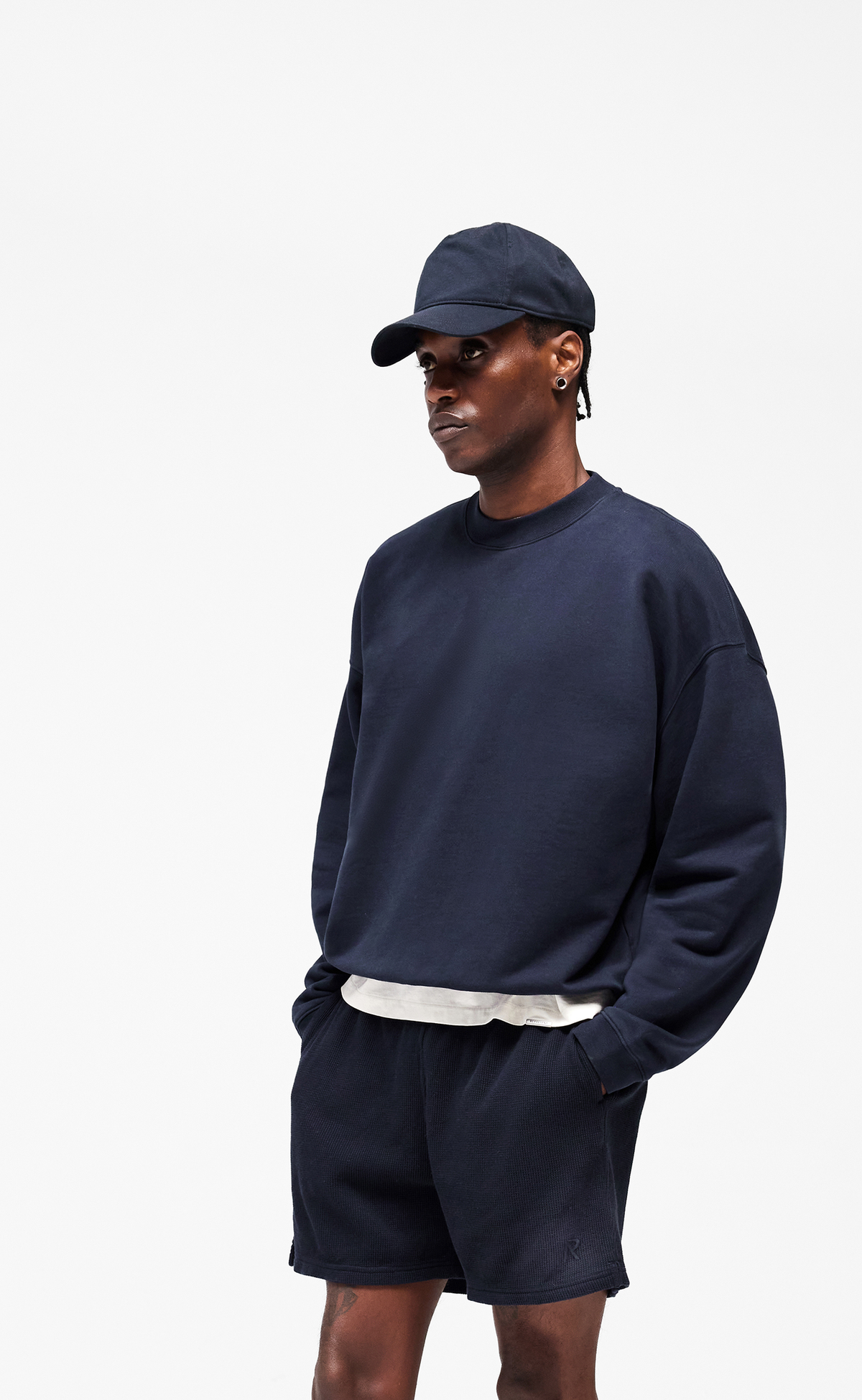 INITIAL BOXY MIDNIGHT NAVY CREWNECK