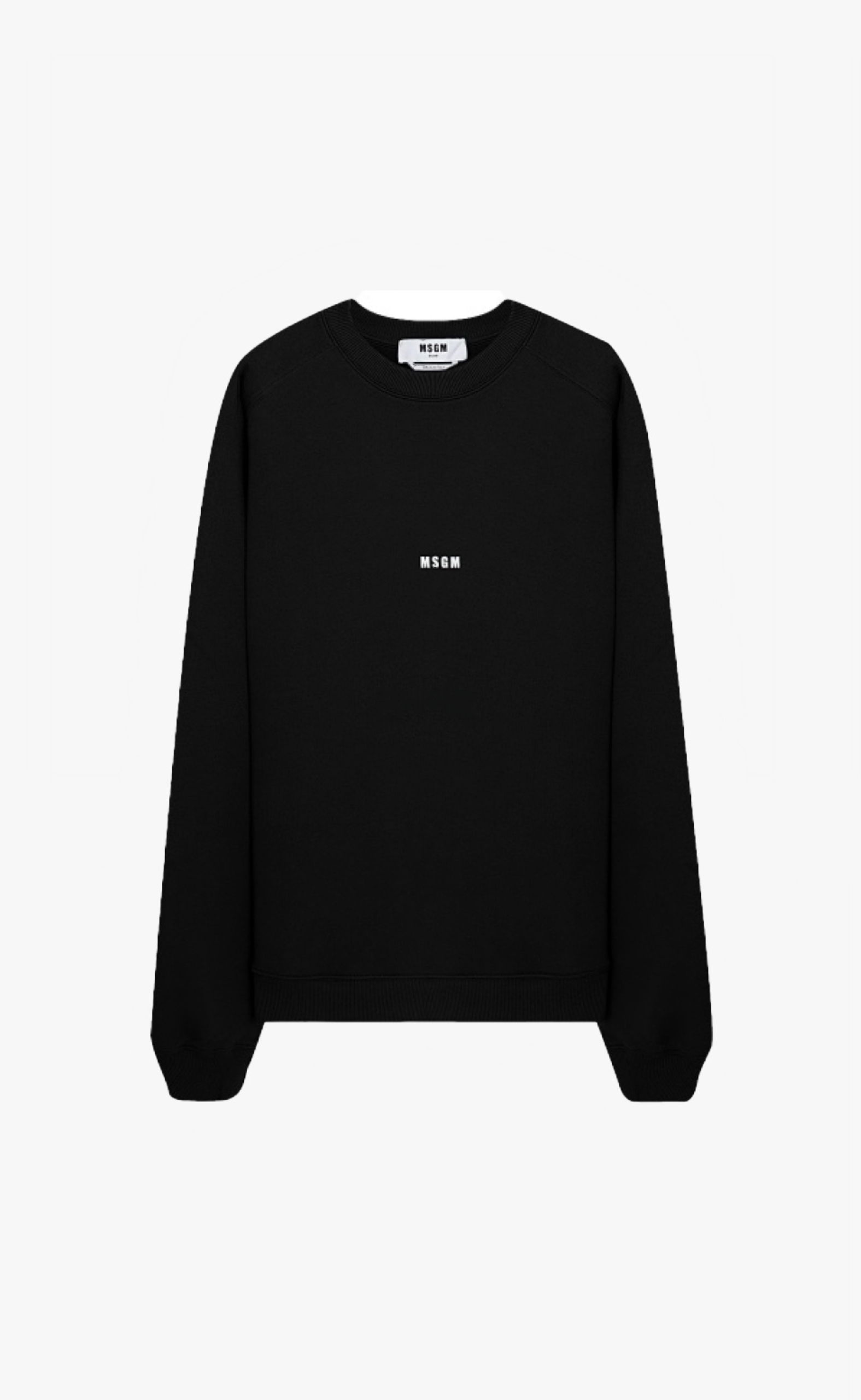 MICRO LOGO BLACK CREWNECK