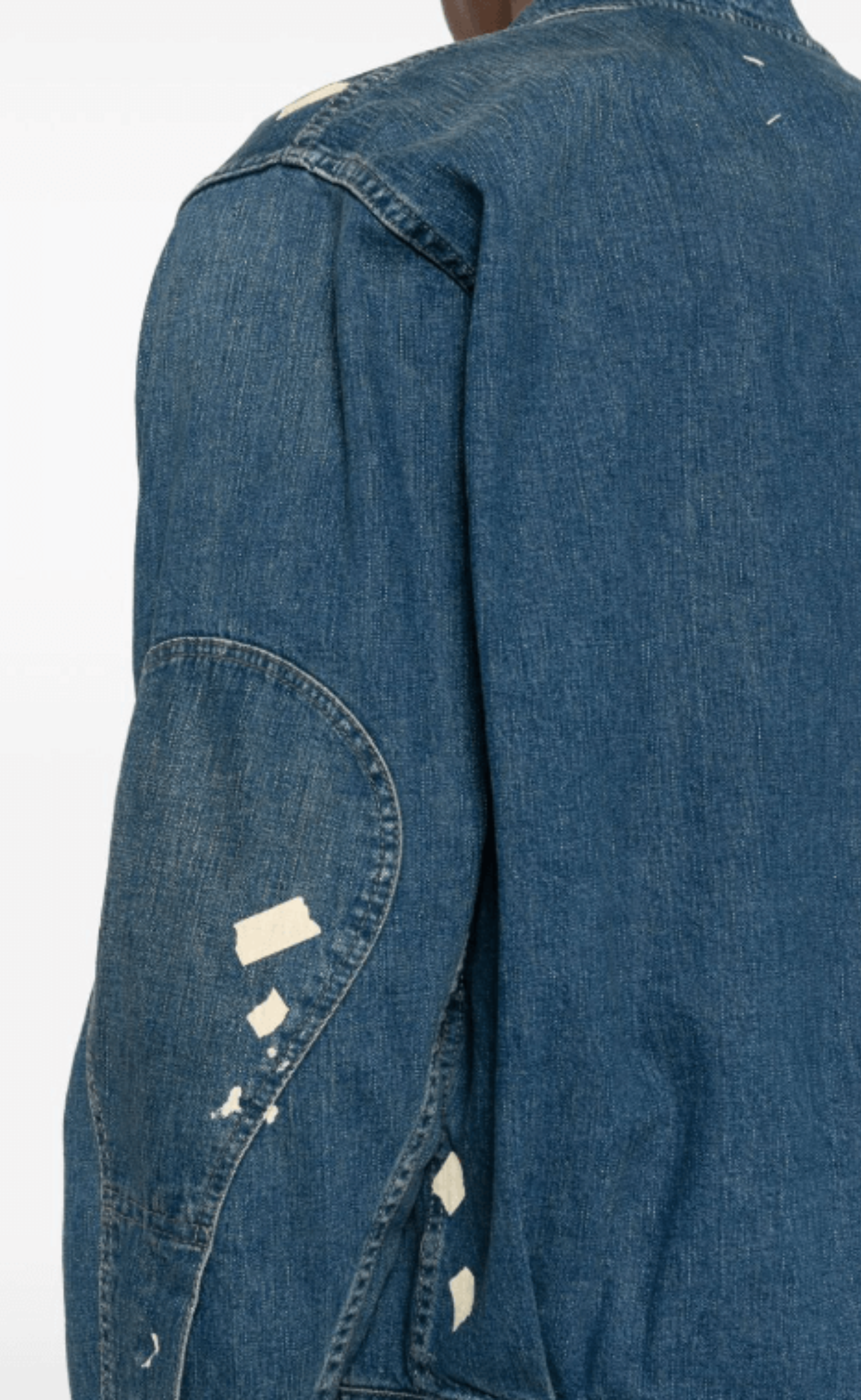 DISTRESSED DENIM GREENCAST INDIGO JACKET