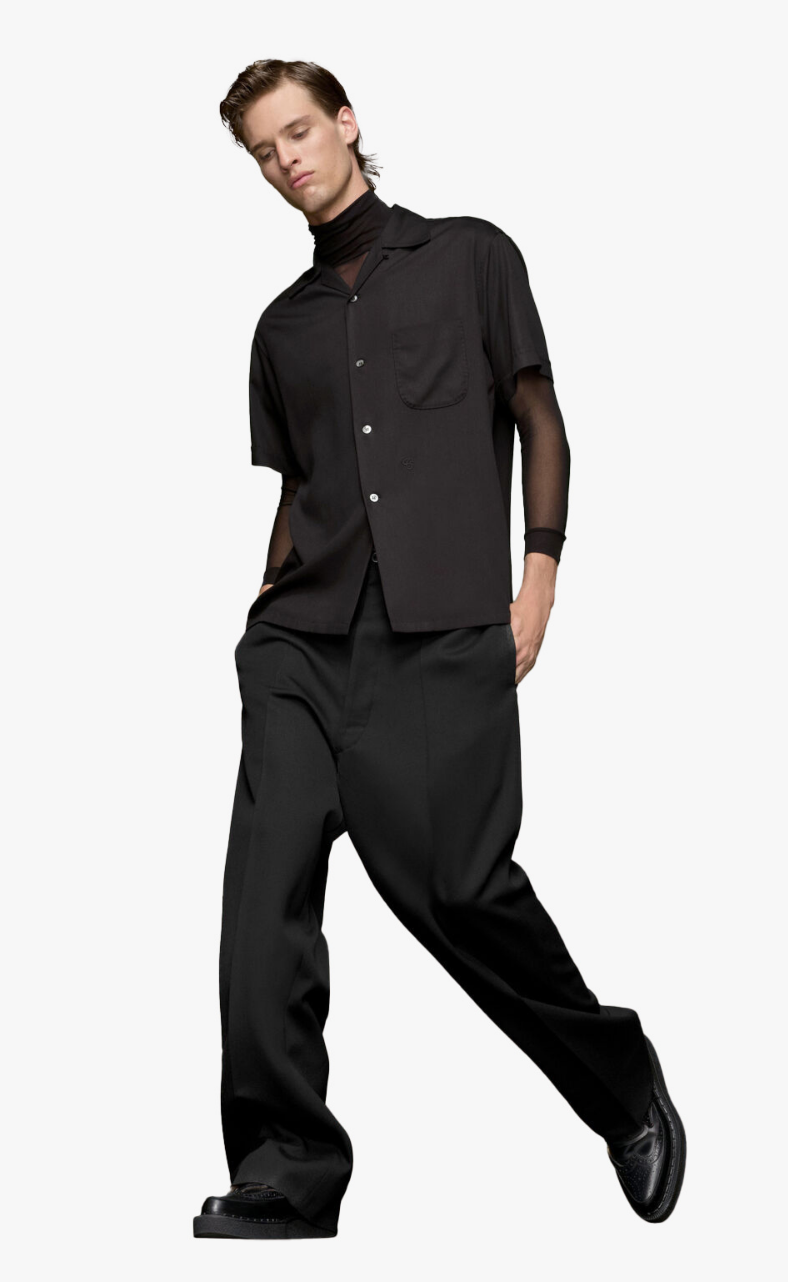 C SHORT SLEEVE BLACK SHIRT