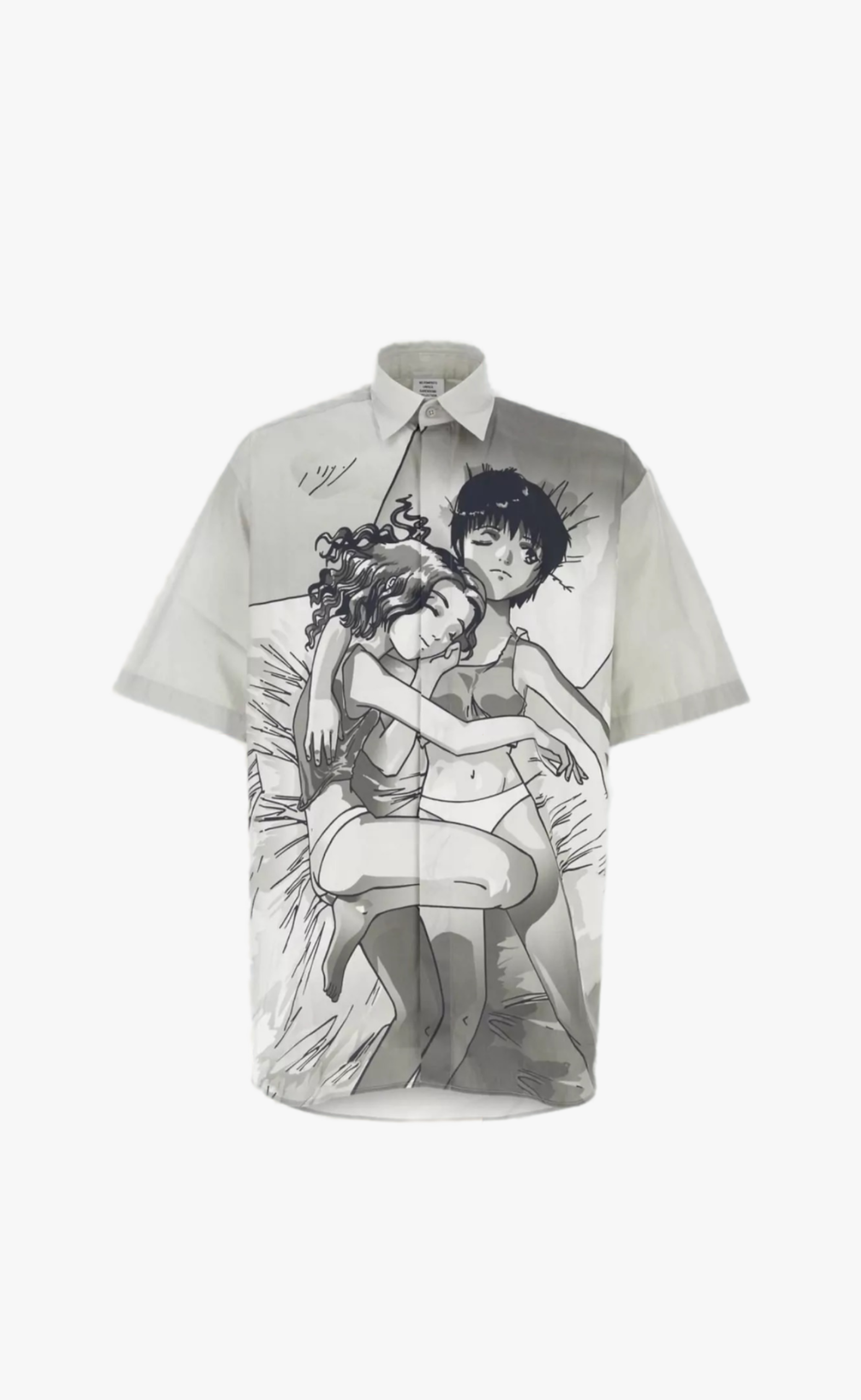 ANIME SHORT-SLEEVED BLACK WHITE SHIRT