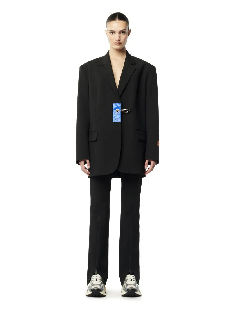 GABARDINE ZIP PANTS BLACK