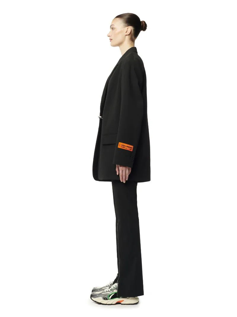 GABARDINE ZIP PANTS BLACK