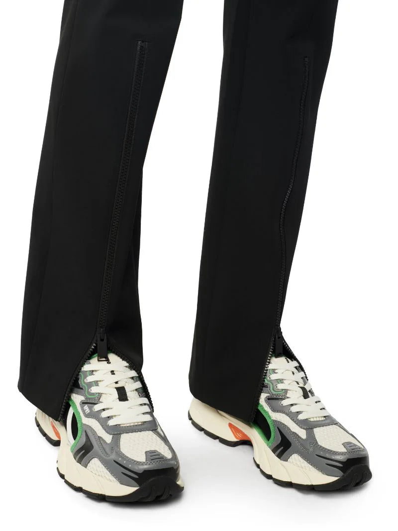 GABARDINE ZIP PANTS BLACK
