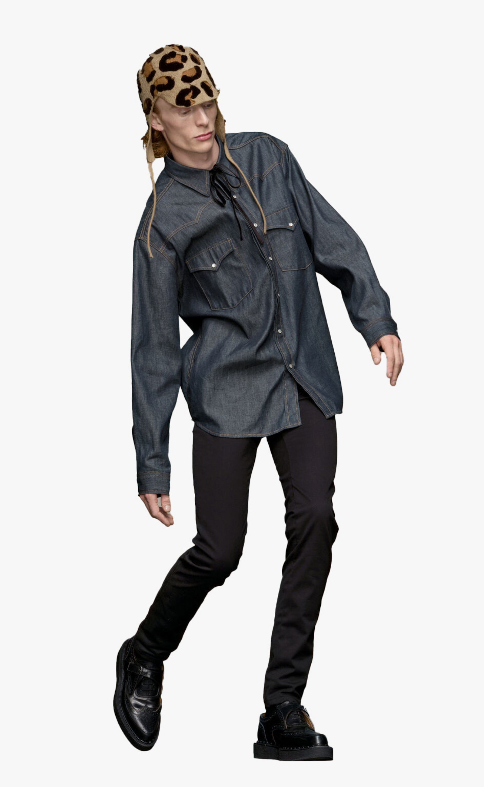 DENIM BLUE GREEN SHIRT