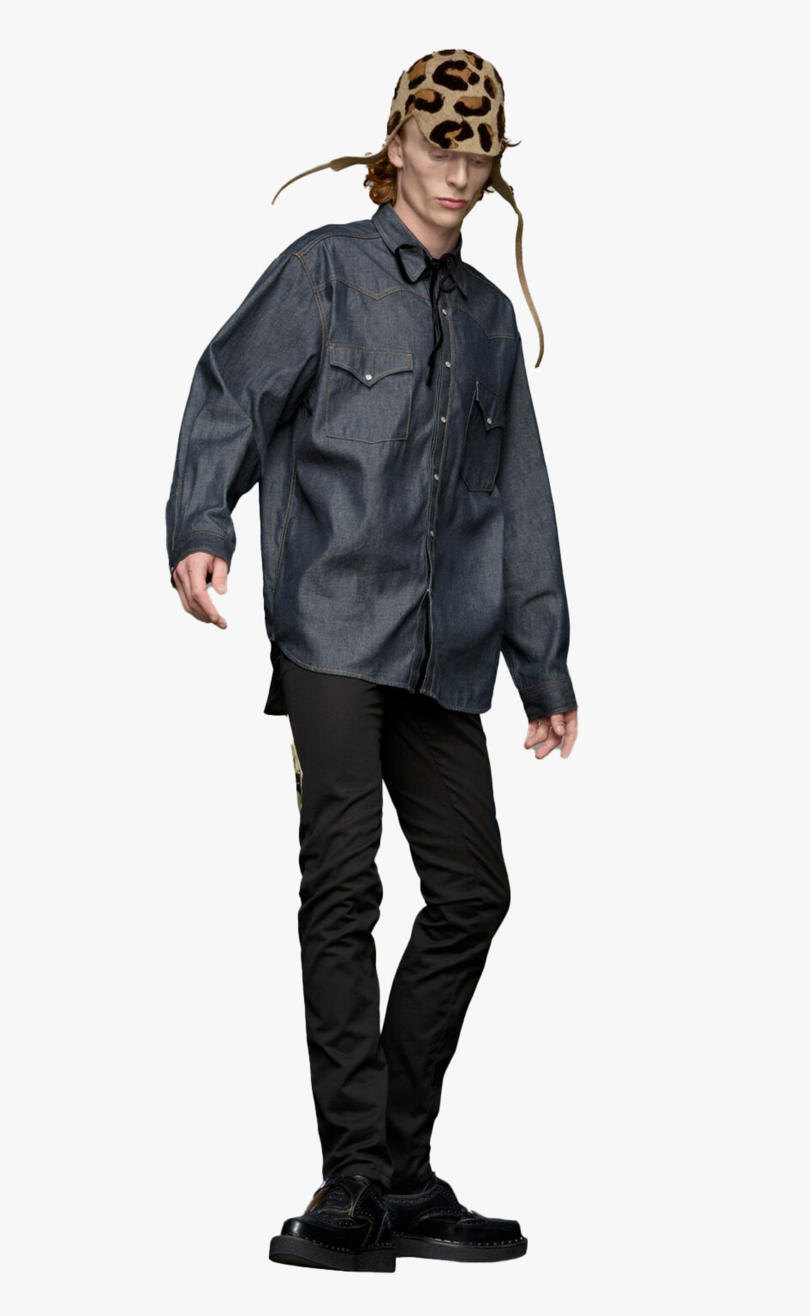DENIM BLUE GREEN SHIRT