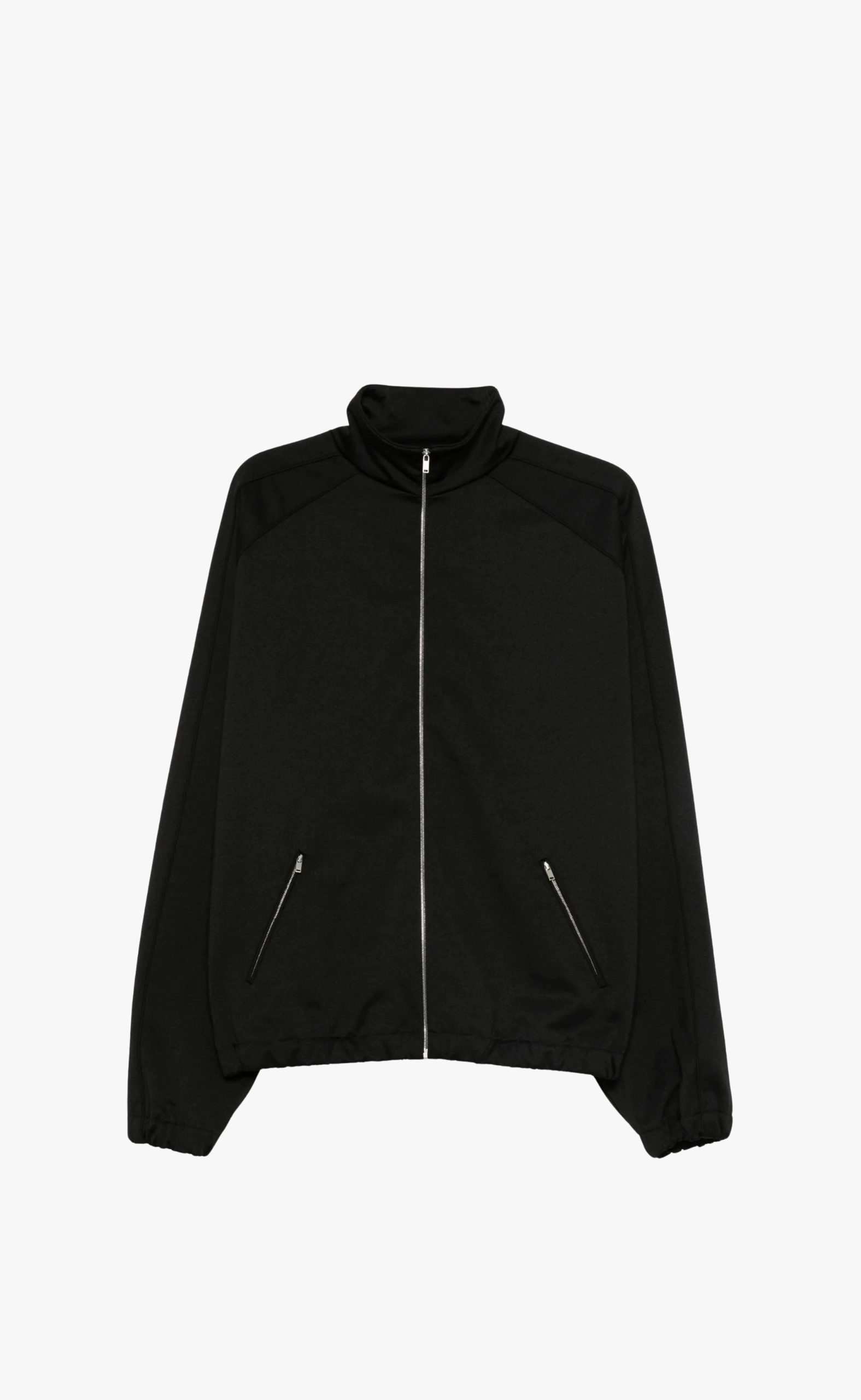 ZIP UP TRACK BLACK HOODIE