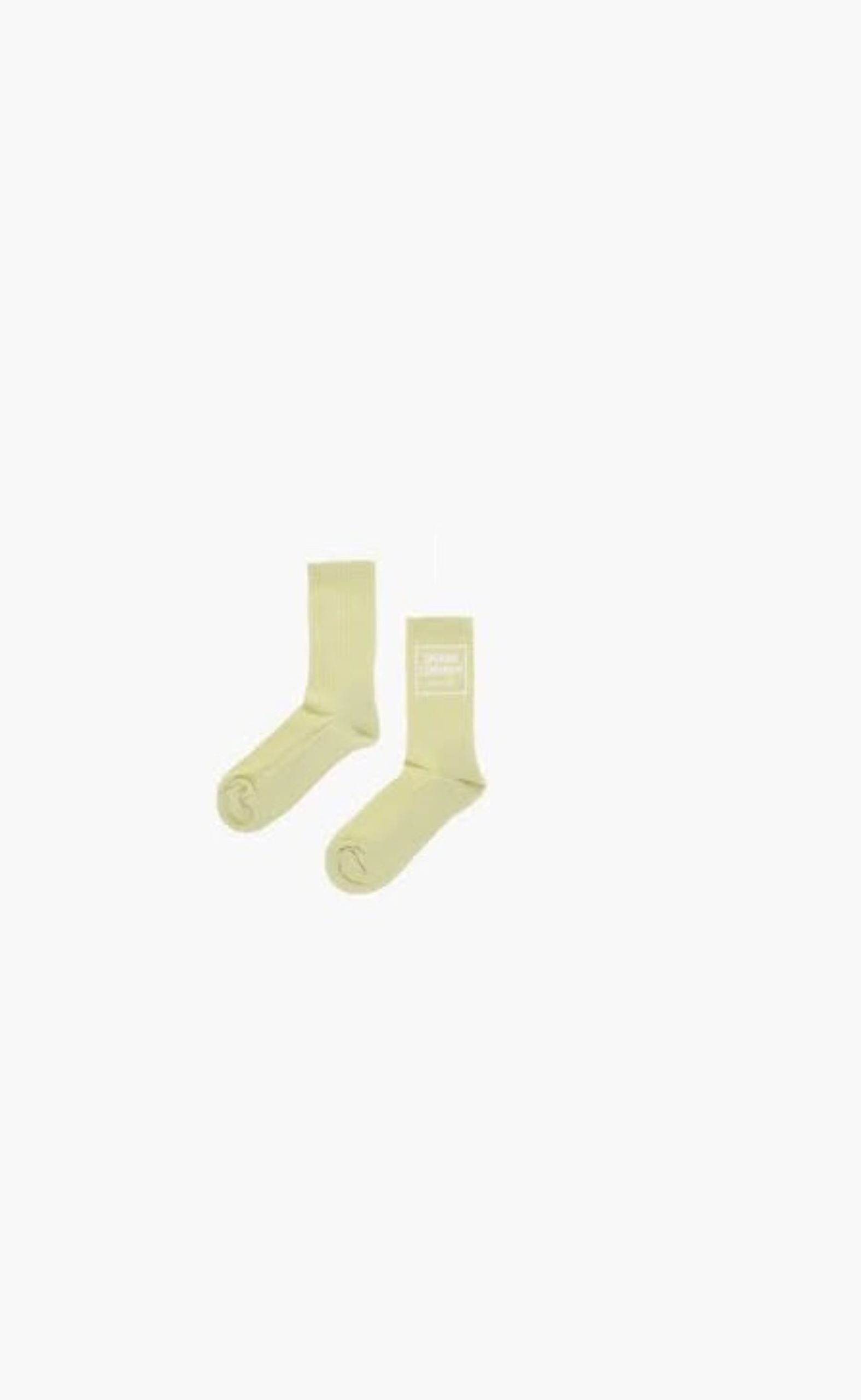 JACQ,BOX LOGO TERRY SOCKS GLAUCOSE GREEN