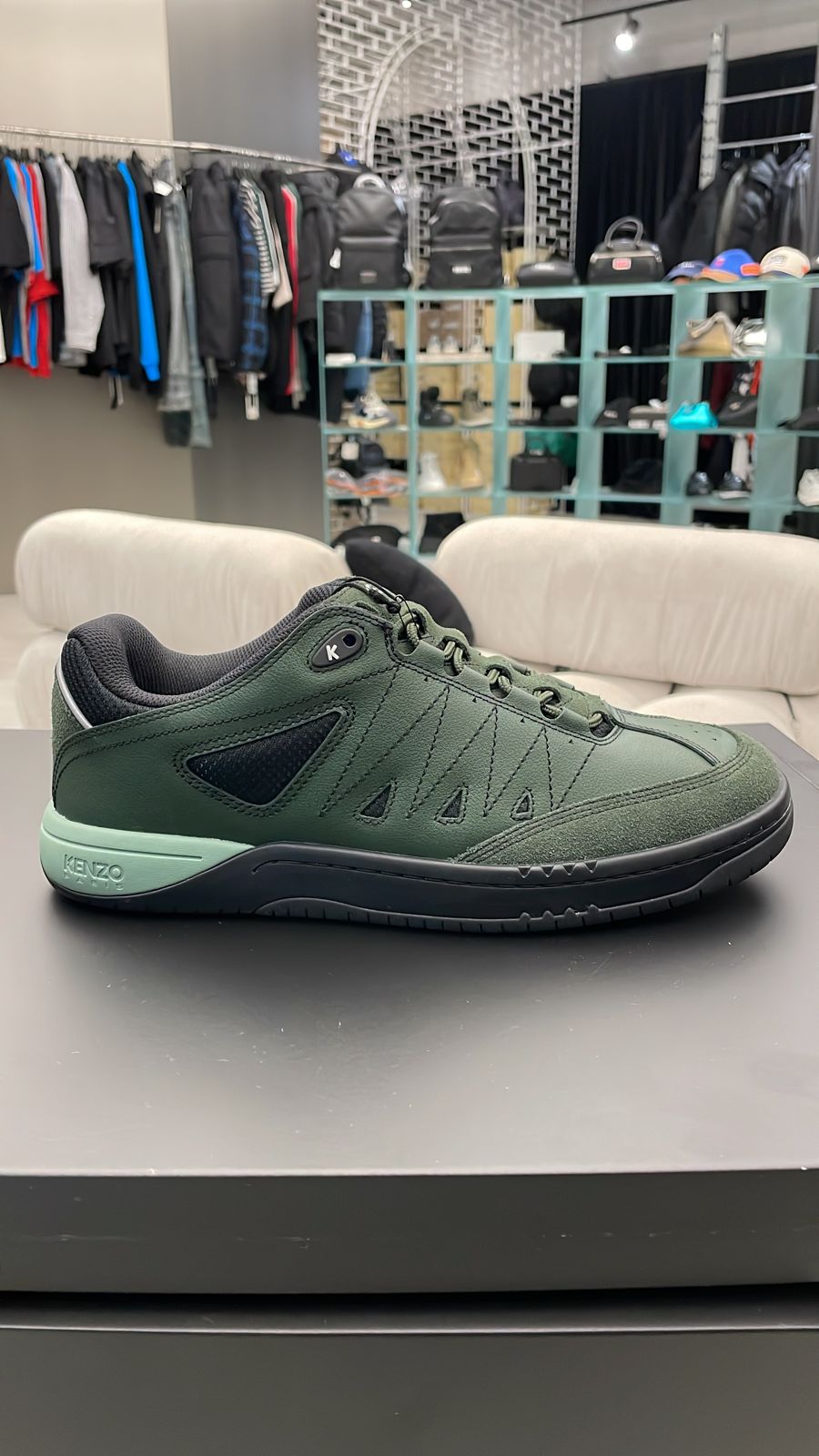 KENZO PXT LOW TOP DARK KHAKI SNEAKER