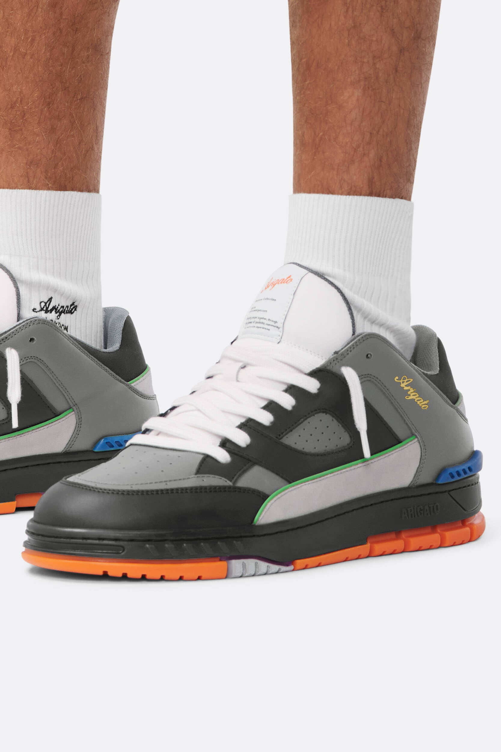 AREA LOW DARK GREY ORANGE SNEAKERS