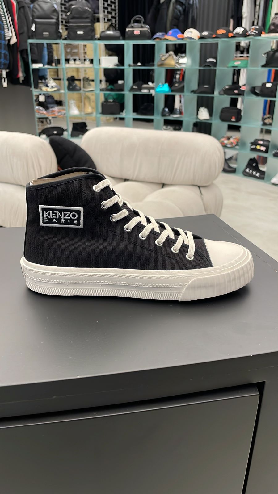 KENZO FOXY HIGH TOP BLACK SNEAKER