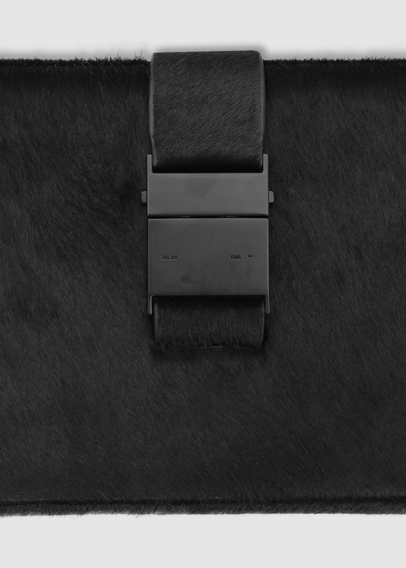 PONY HAIR SOLELY BOX BLACK BAG