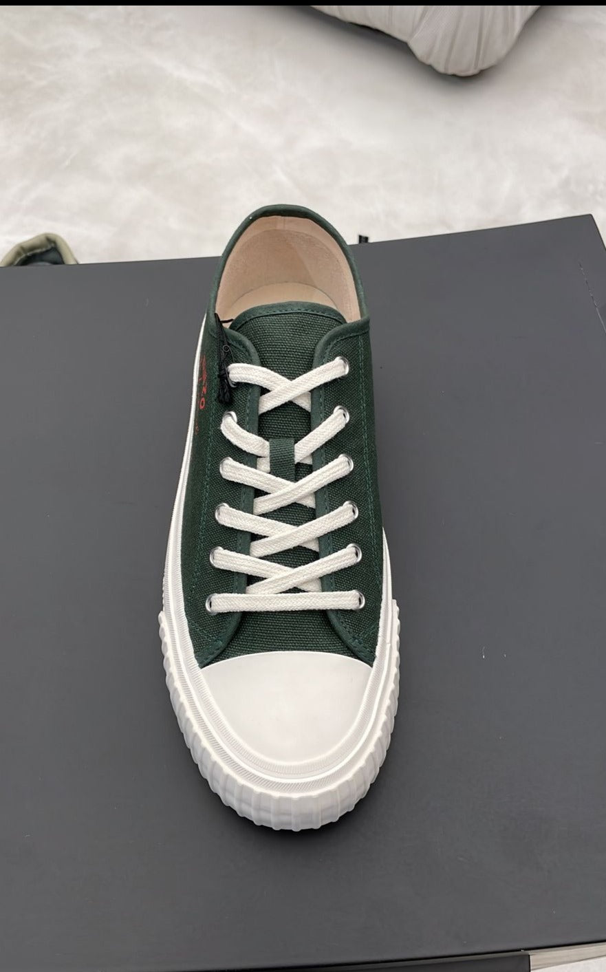 KENZO FOXY LOW TOP DARK KHAKI SNEAKER
