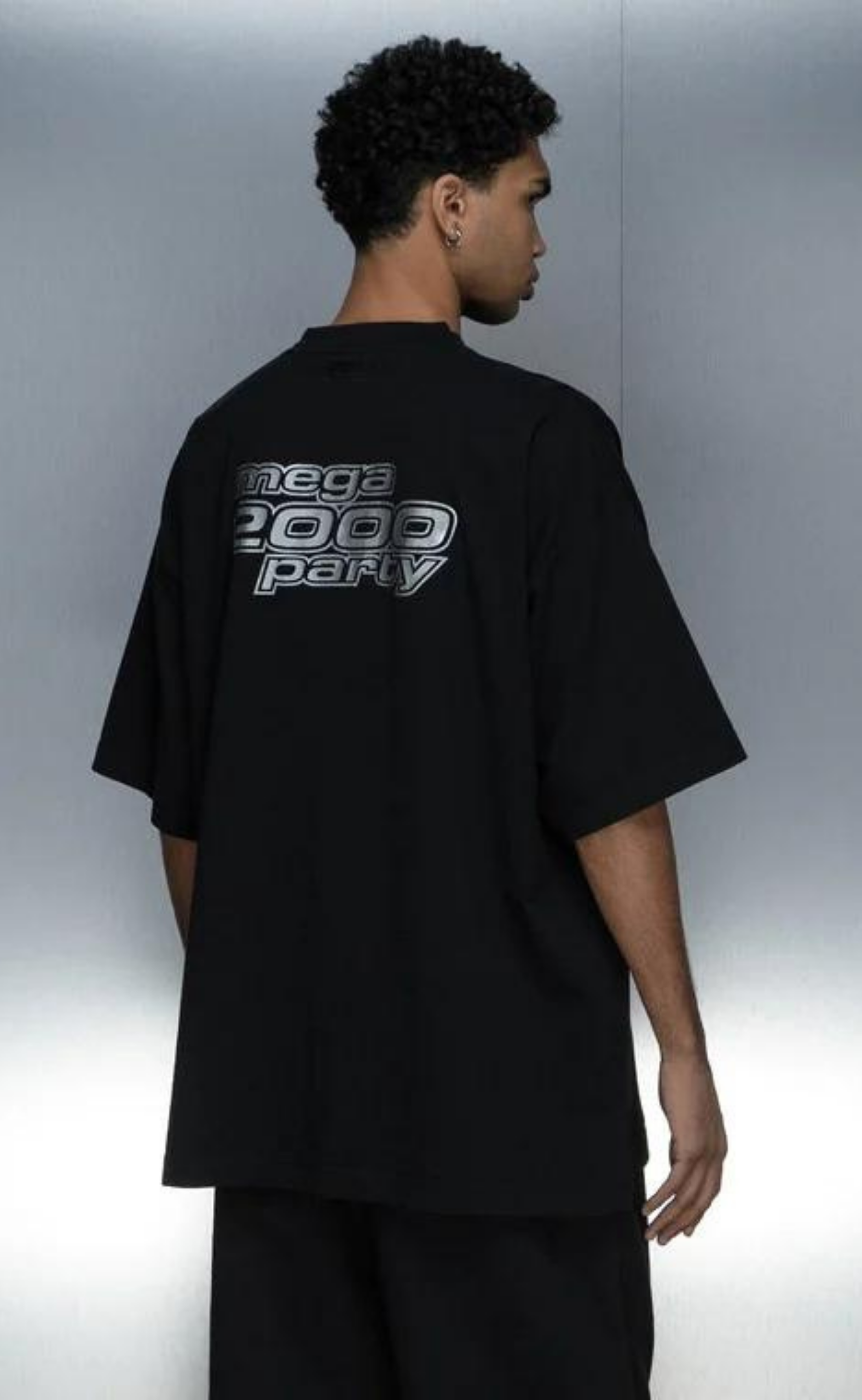 Y2K MEGA PARTY WASHED BLACK T-SHIRT