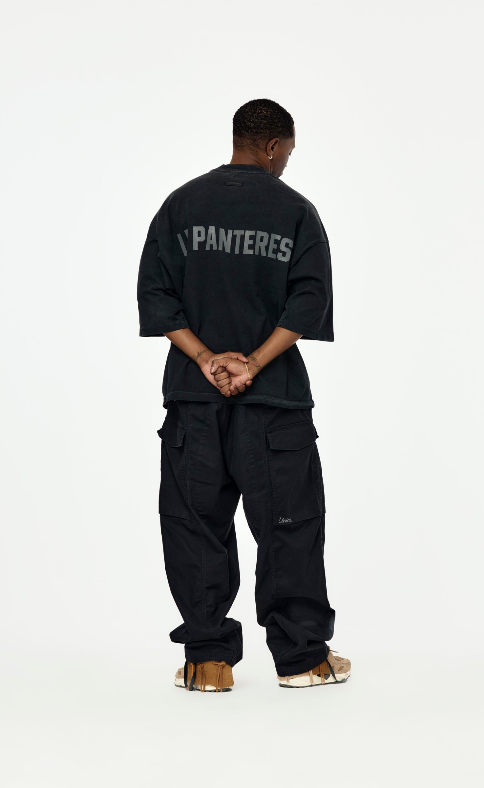 RELAXED LE PANTERES BLACK T-SHIRT