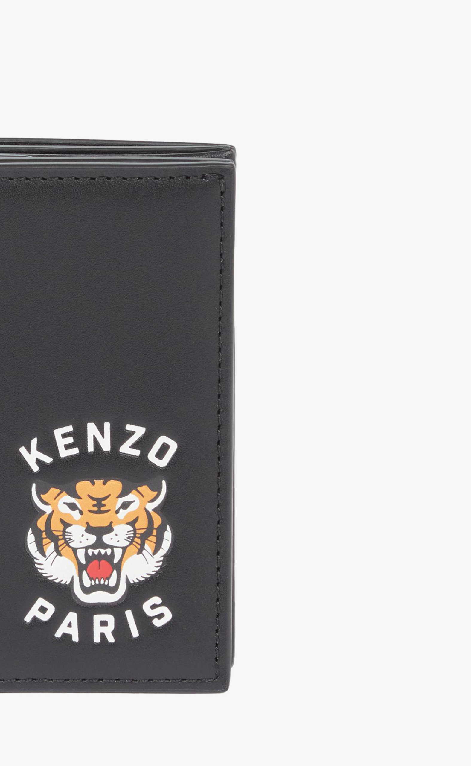 MINI KENZO TIGER VARSITY FOLD BLACK WALLET