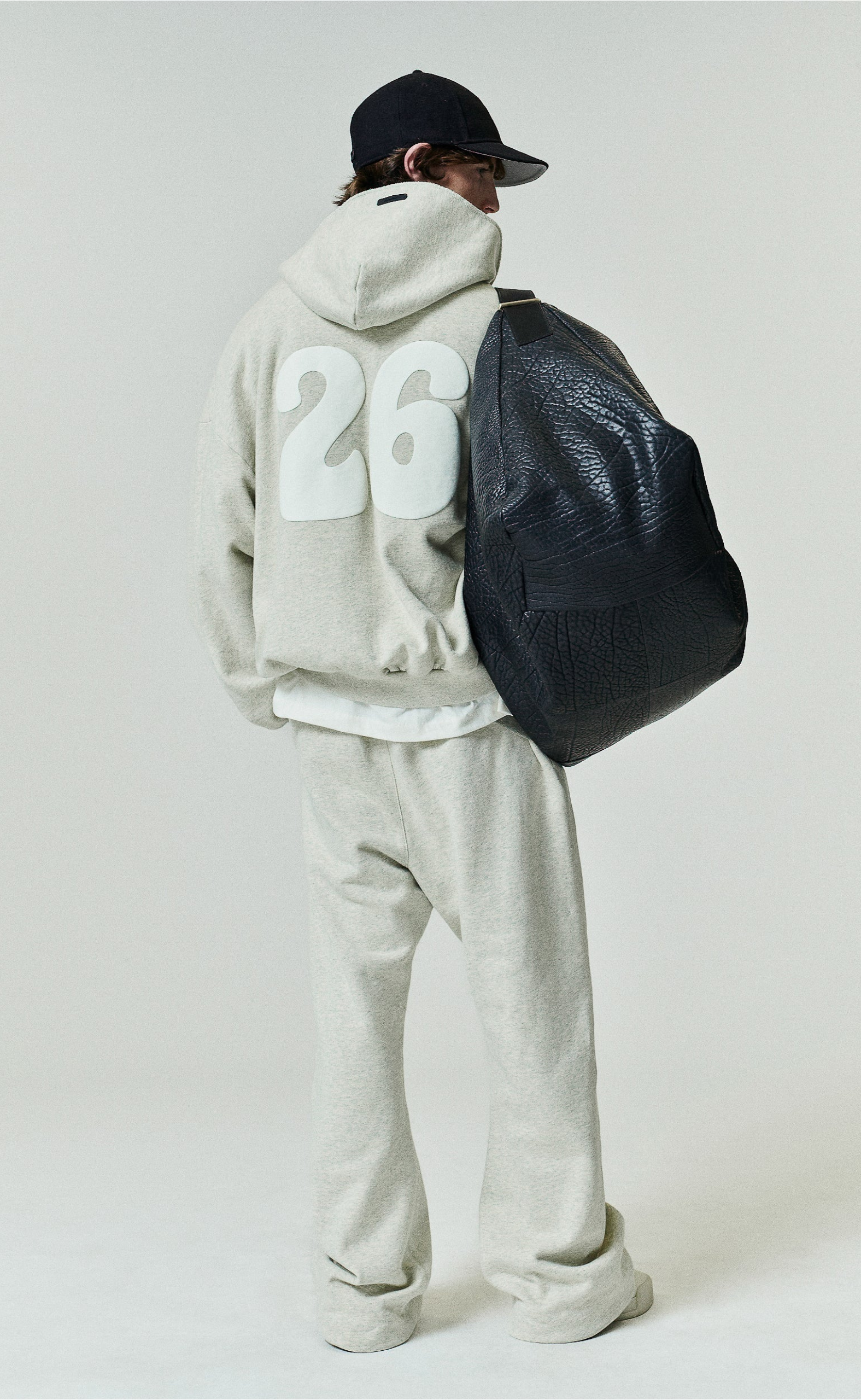 90S ZIP-UP WASHED VANILLA HEATHER HOODIE