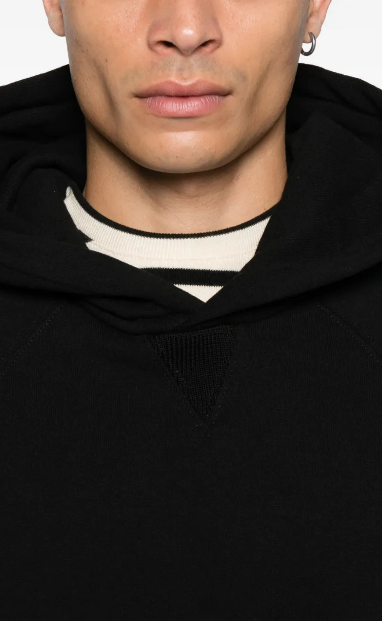 HEAVY STRETCH BLACK HOODIE