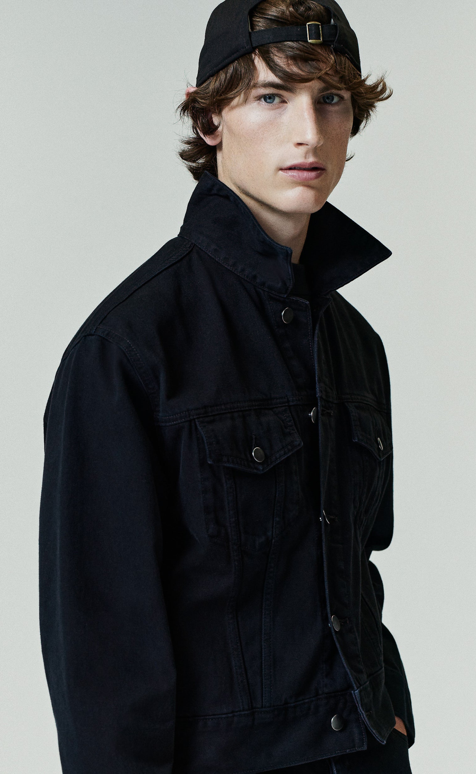 CLASSIC DENIM OVERDYED BLACK JACKET