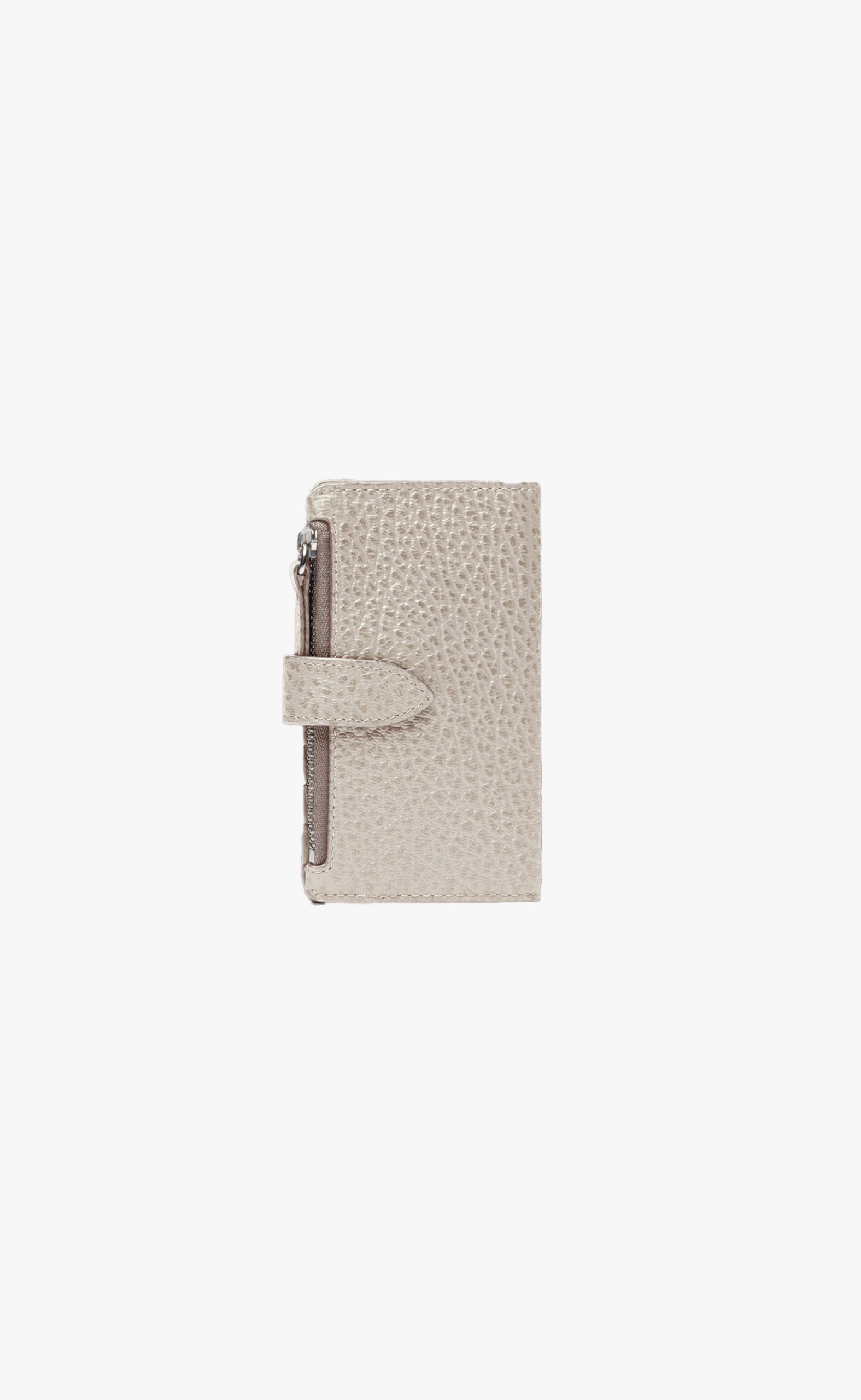 FOUR STITCHES ZIP GREIGE WALLET
