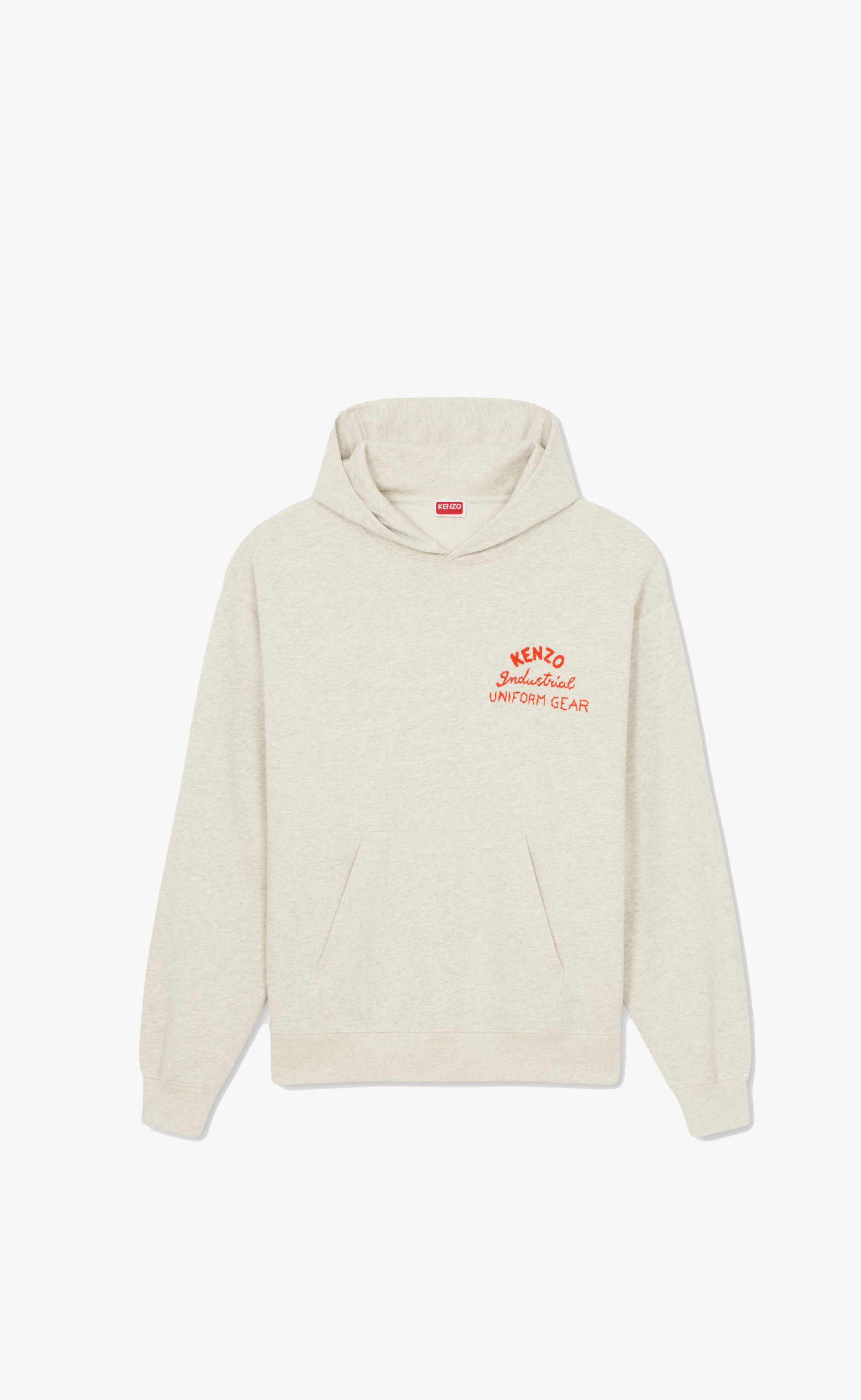 DRAWN VARSITY OVERSIZE PALE GREY HOODIE