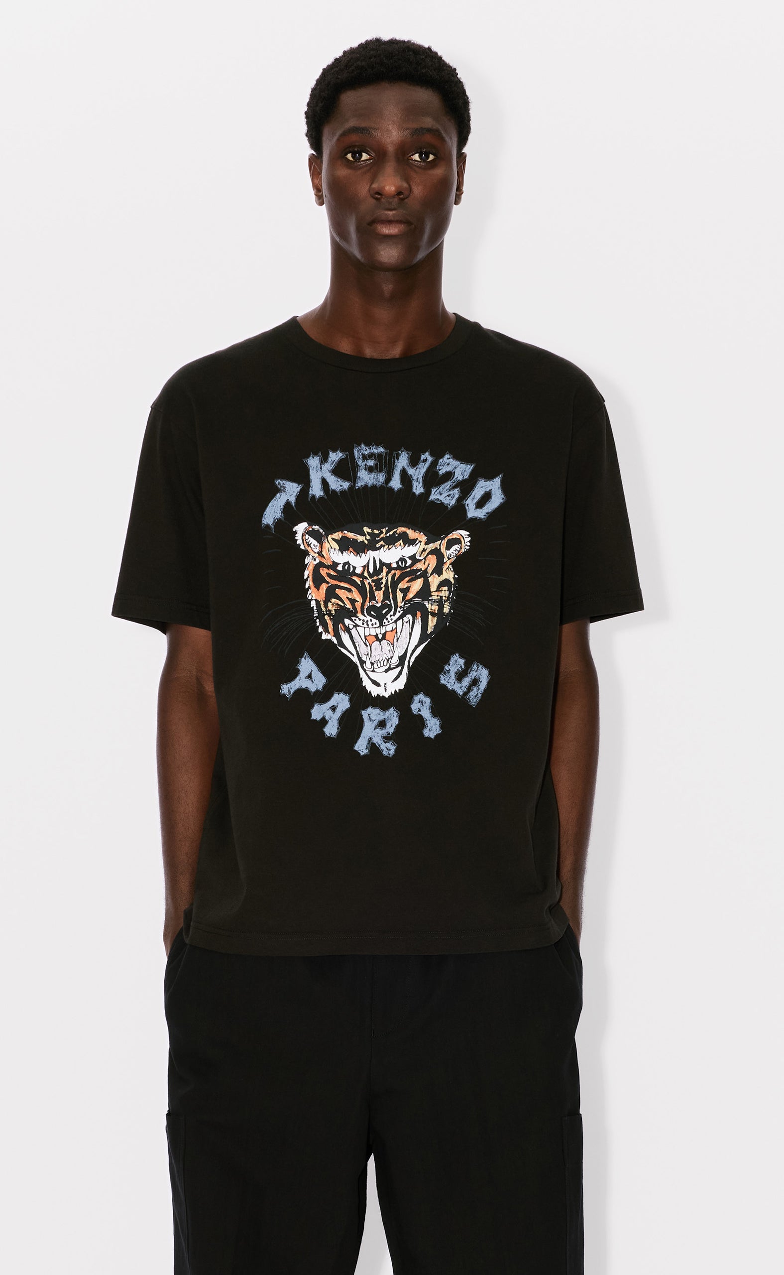 DRAWN VARSITY OVERSIZE BLACK T-SHIRT