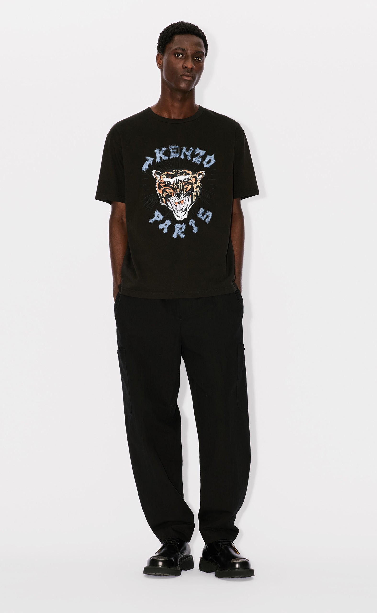 DRAWN VARSITY OVERSIZE BLACK T-SHIRT