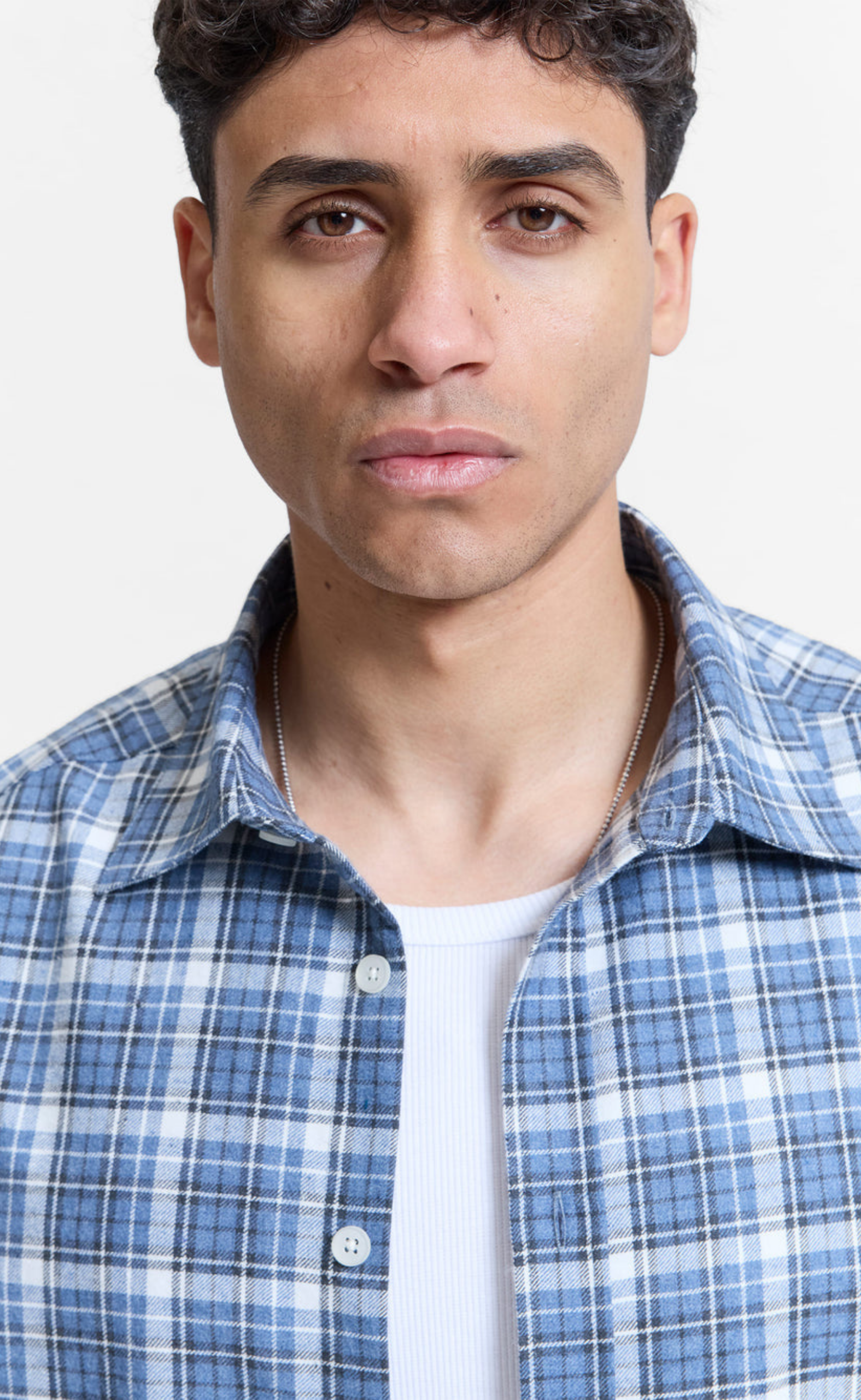 L ARTISAN FLANNEL BLUE SHIRT