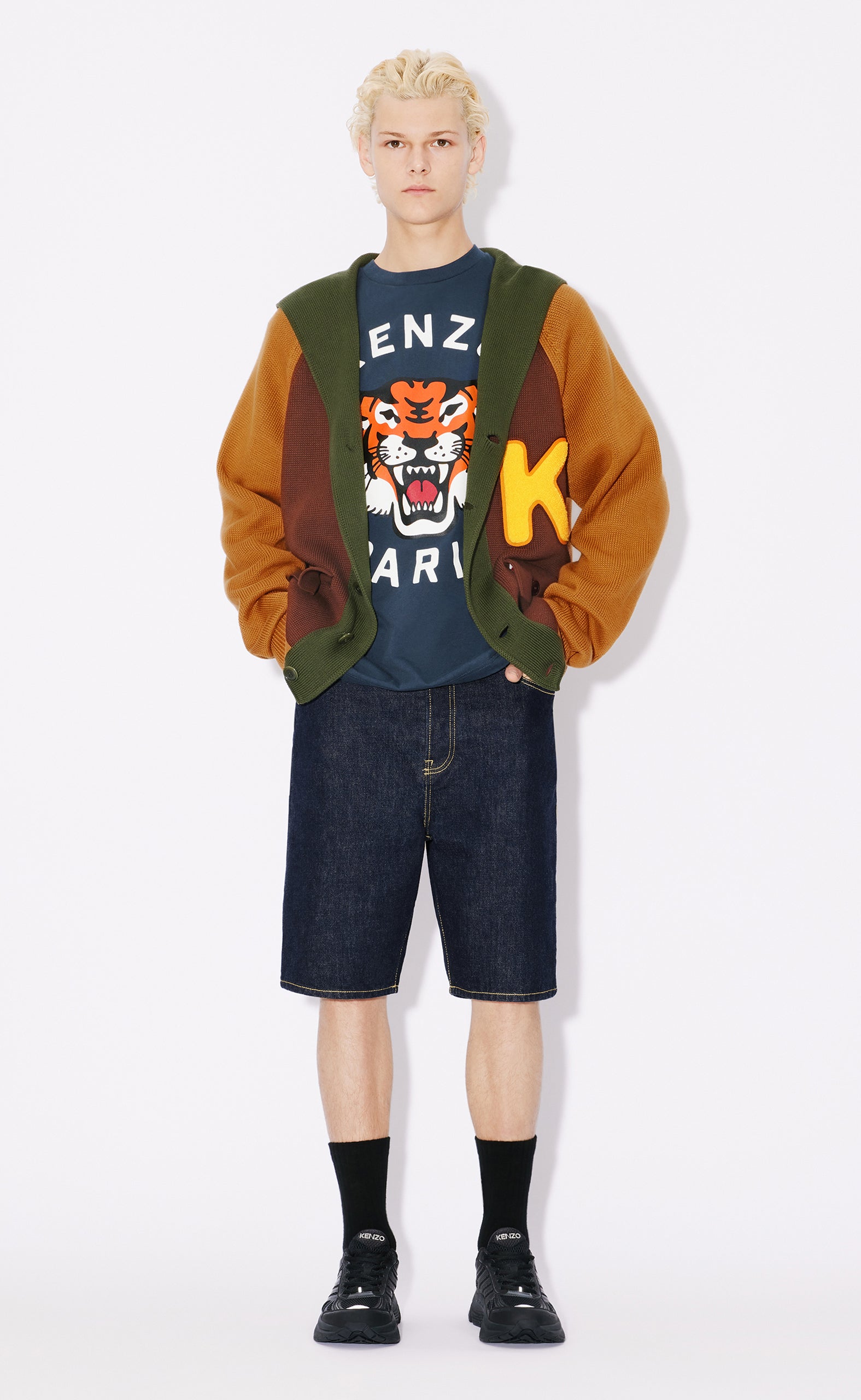 LUCKY TIGER OVERSIZE MIDNIGHT BLUE T-SHIRT